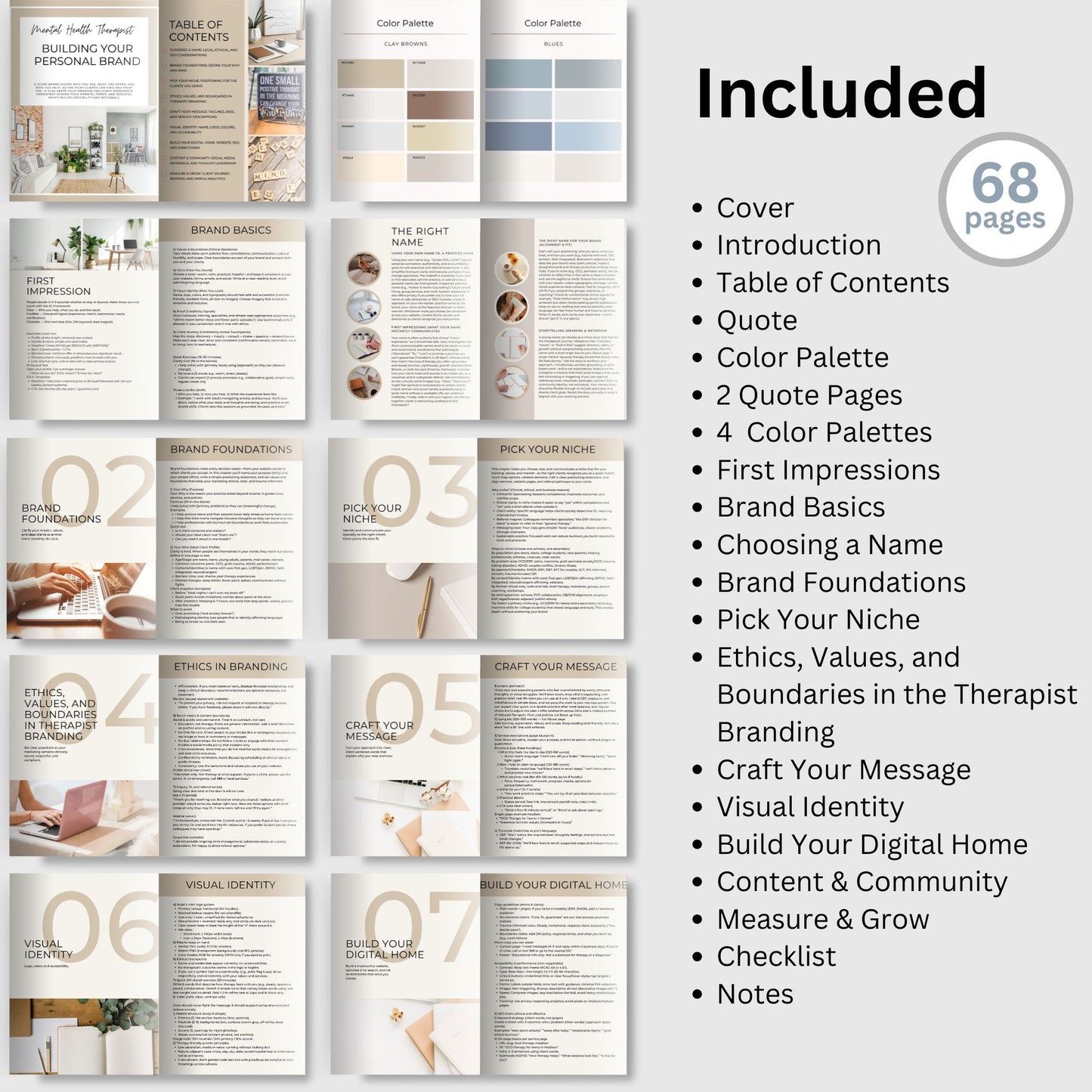 Build Your Brand for Mental Health Professionals - Branding Kit for Therapists - Private Practice Branding Kit