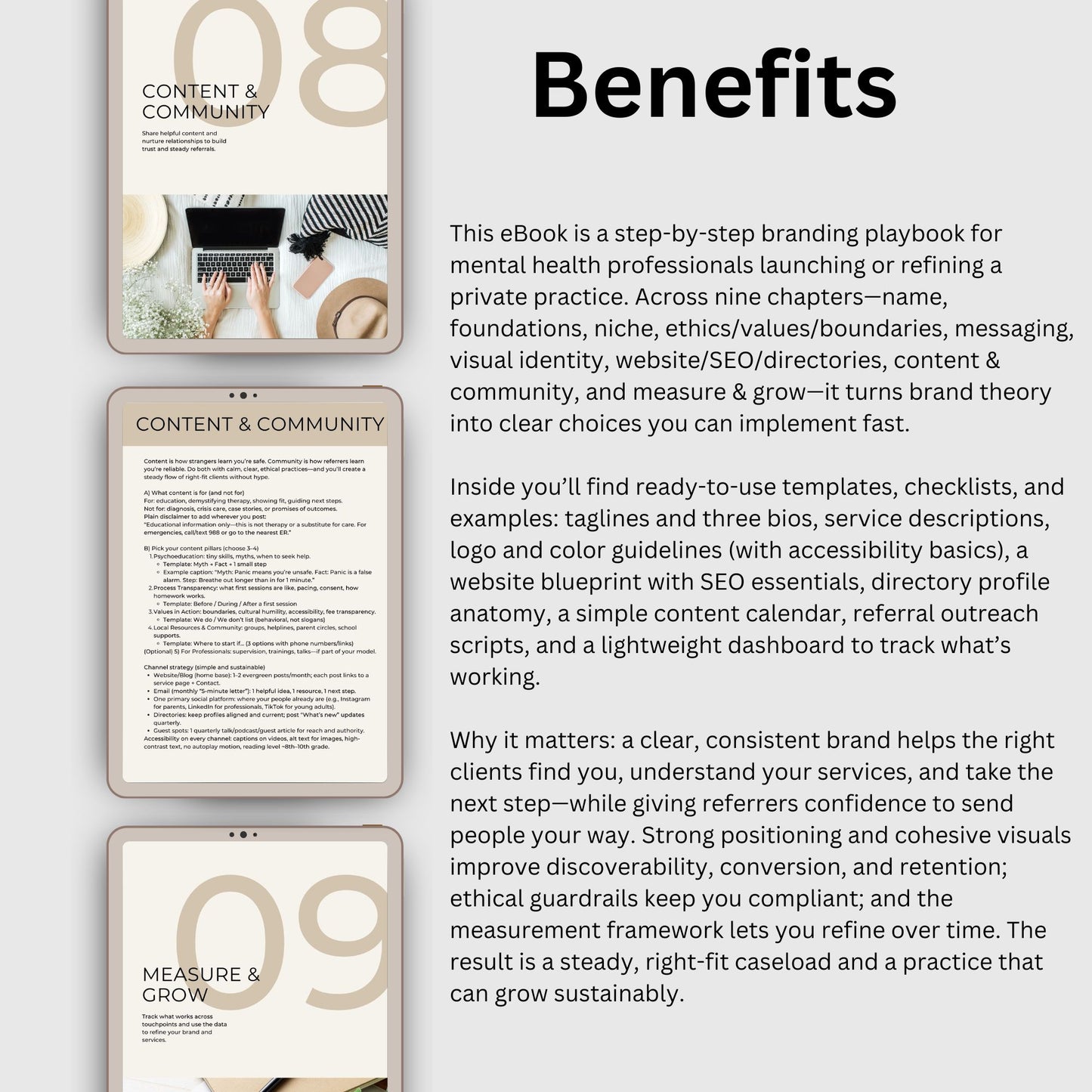Build Your Brand for Mental Health Professionals - Branding Kit for Therapists - Private Practice Branding Kit
