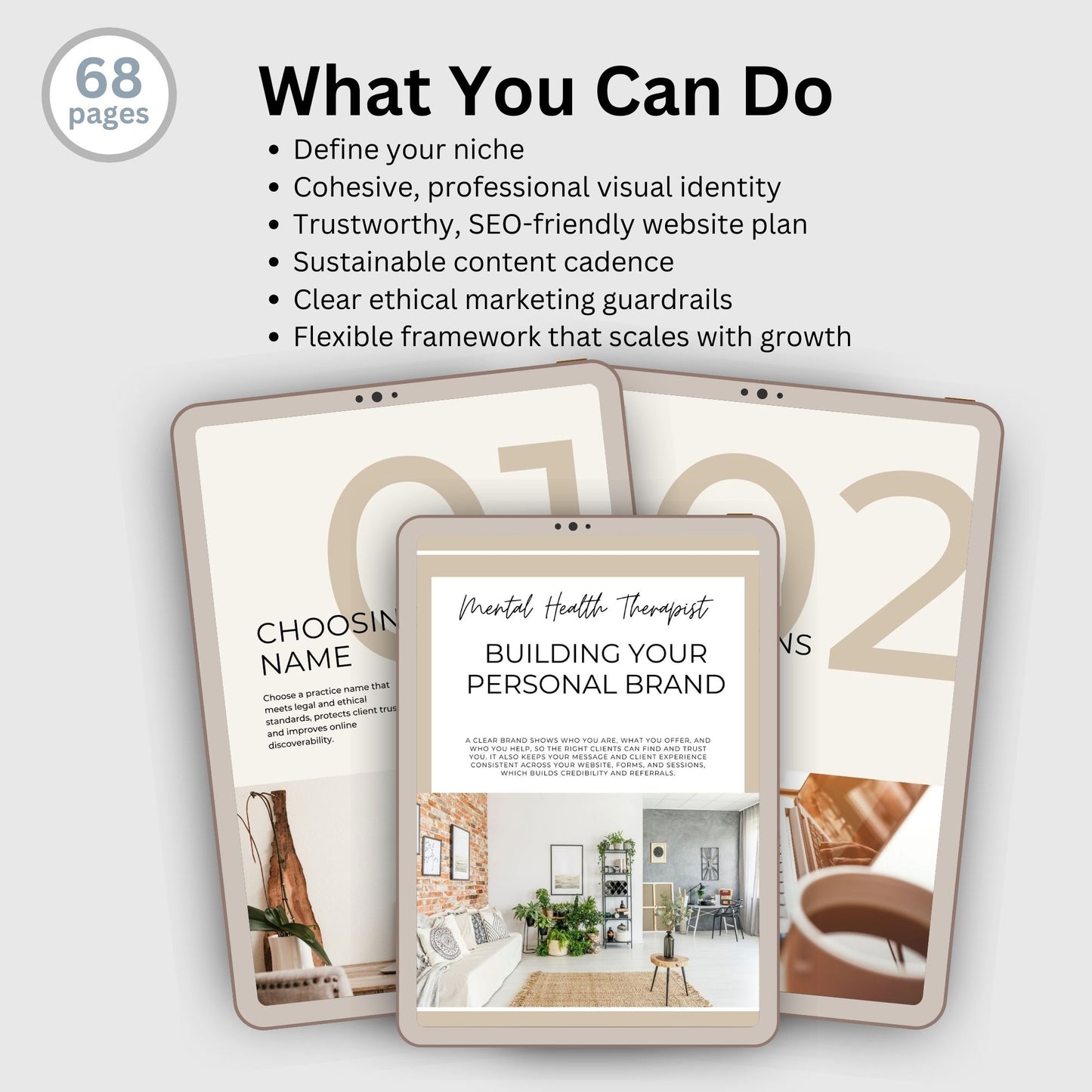 Build Your Brand for Mental Health Professionals - Branding Kit for Therapists - Private Practice Branding Kit