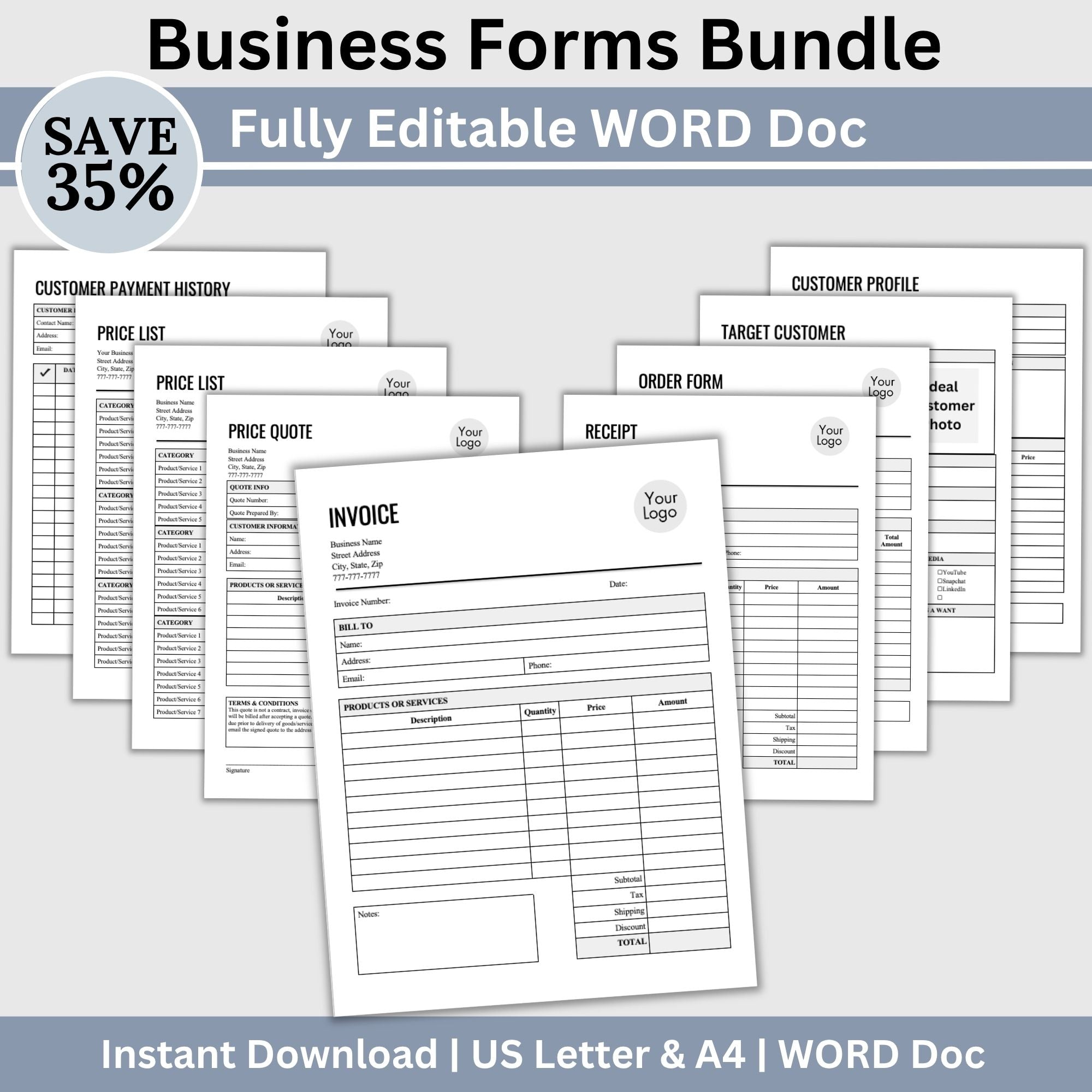 Business Form Bundle - WORD DOC – CCDigitalStudios