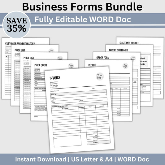 Business Form Bundle - WORD DOC