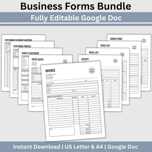 Business Forms Bundle - Google Doc