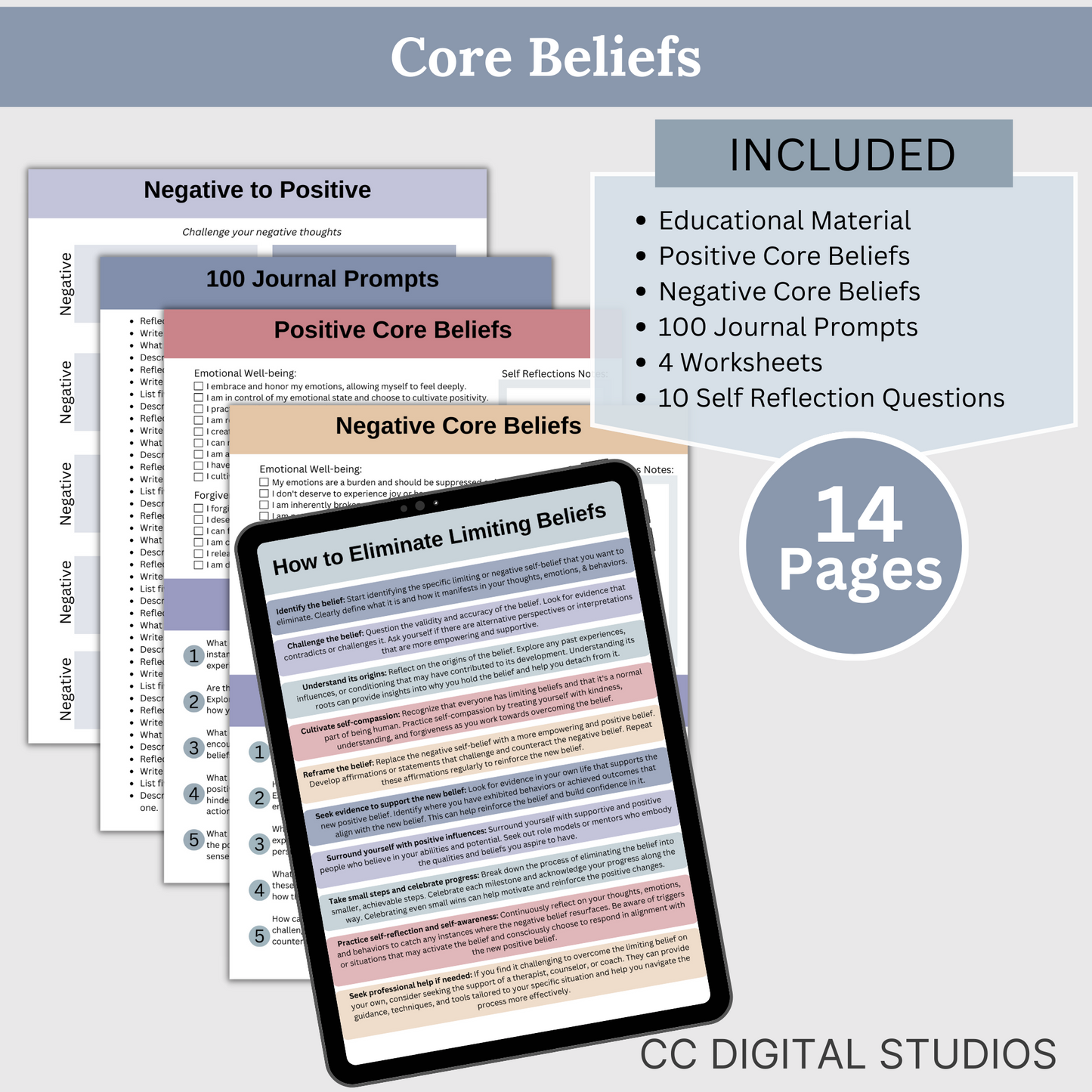 Therapy Bundle CBT worksheets, tailored for  individuals, including clinicians, personal users, teachers, and school counselors. This comprehensive compilation provides a plethora of resources to enhance your mental health and overall well-being.