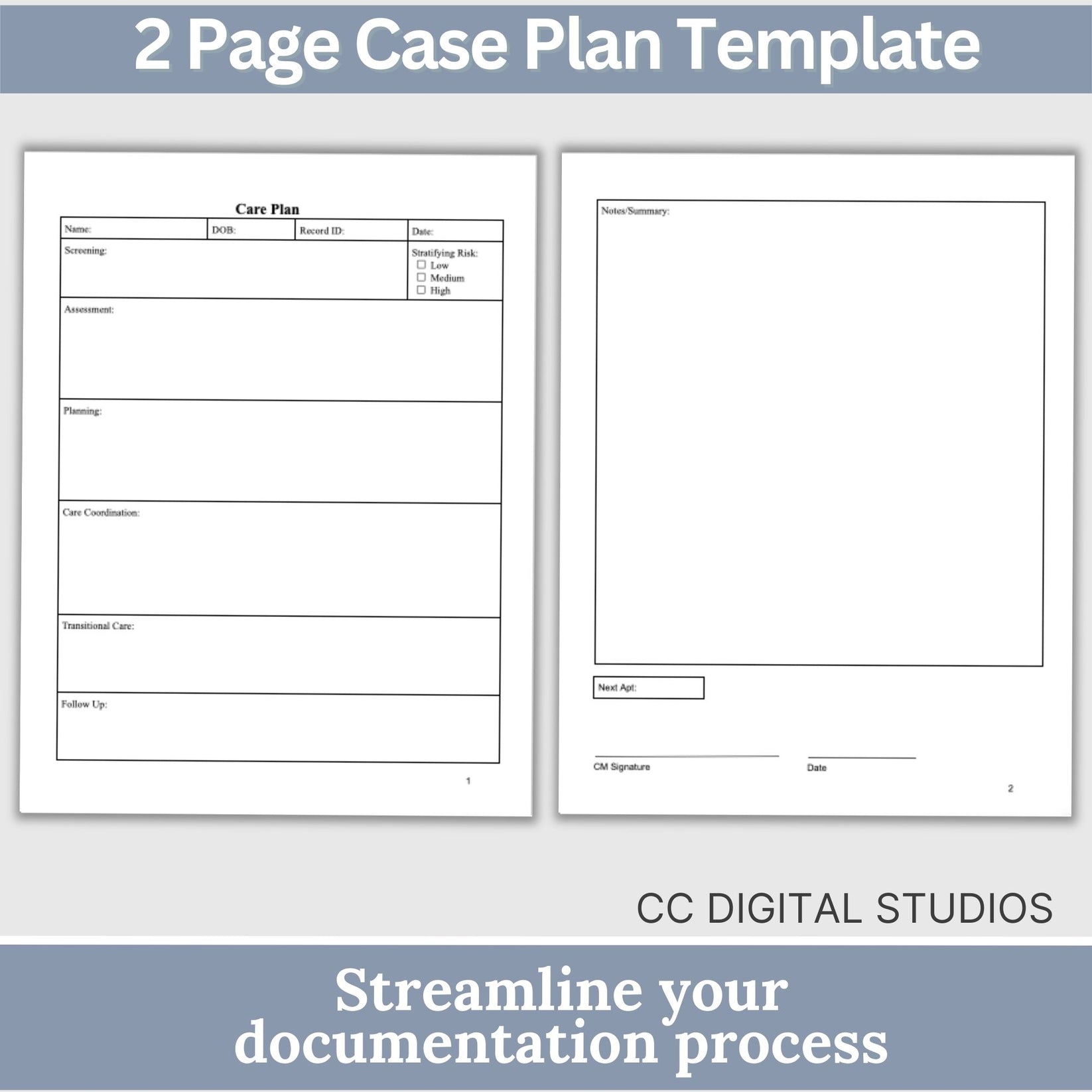 Care Plan Template: Streamline Documentation for Mental Health Profess ...