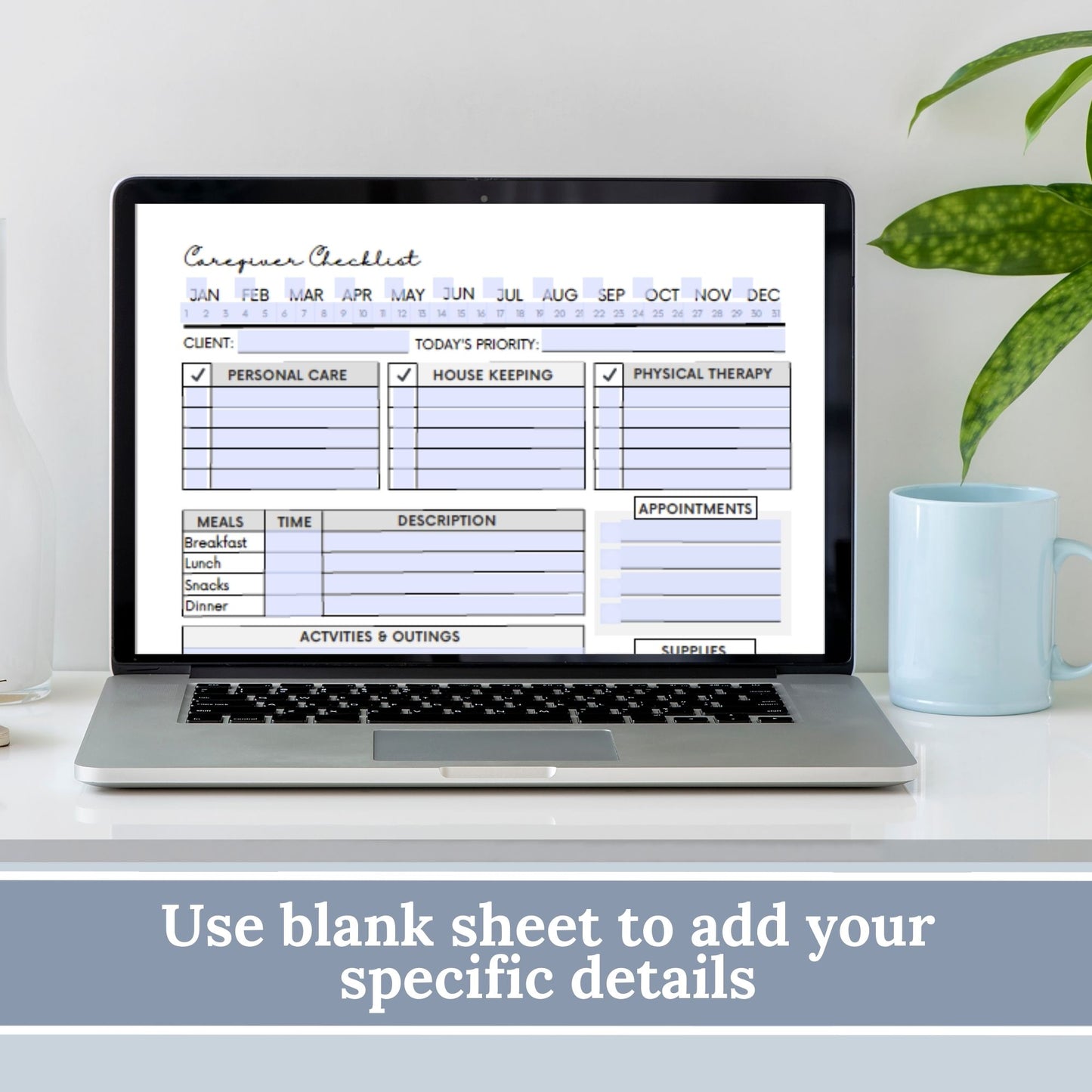 Caregiver Home Care Visit Checklist - Fillable PDF