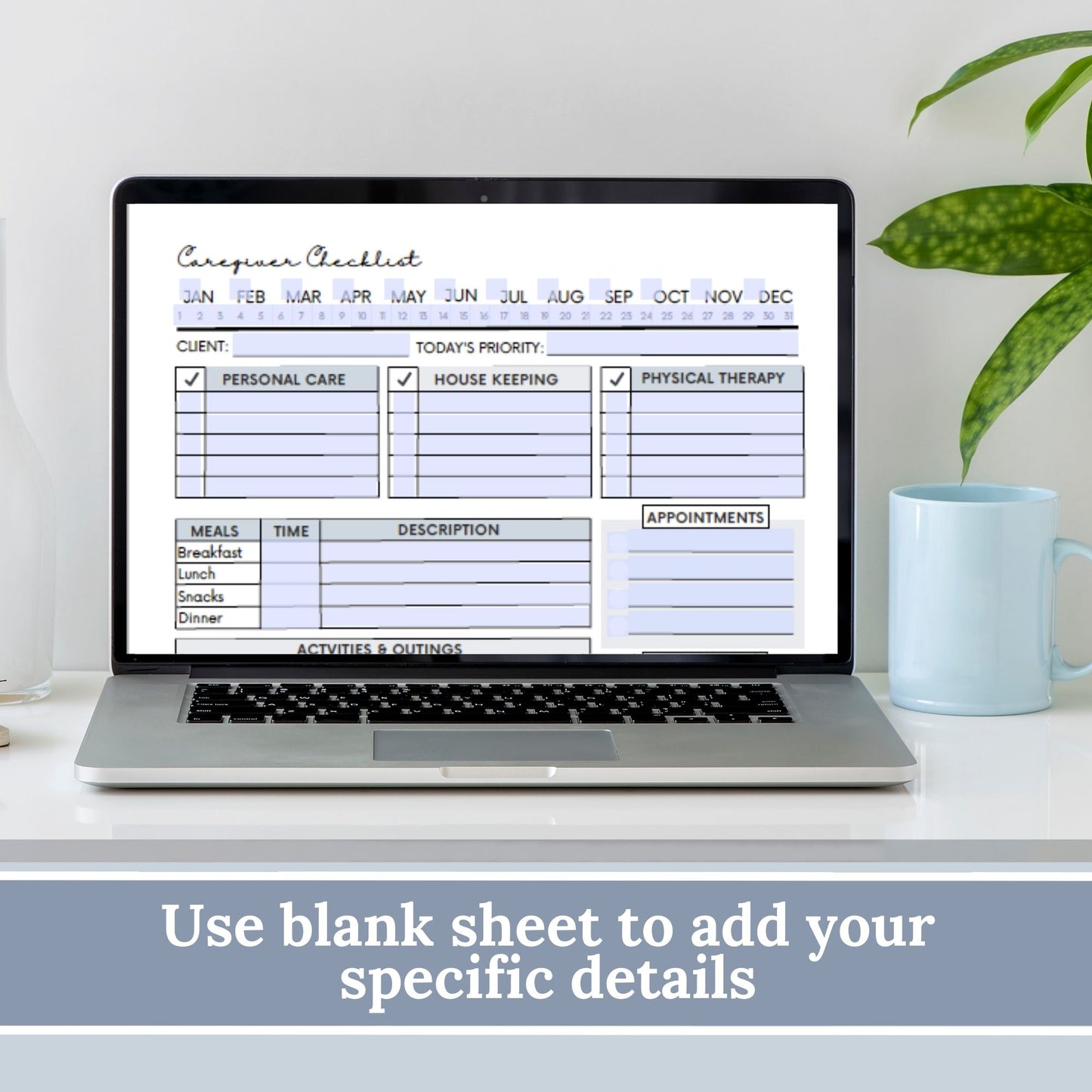 Caregiver Home Care Visit Checklist - Fillable PDF