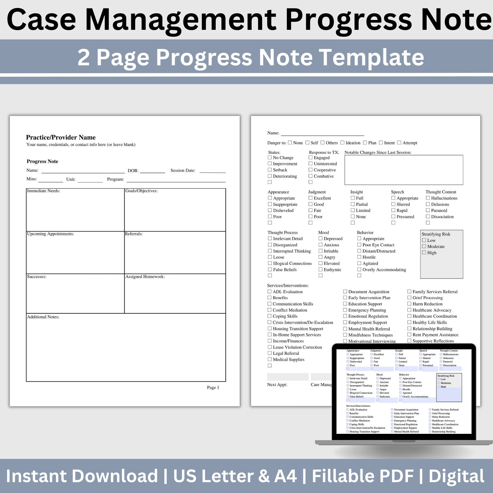 Case Management Template for Progress Notes: Streamline Documentation ...