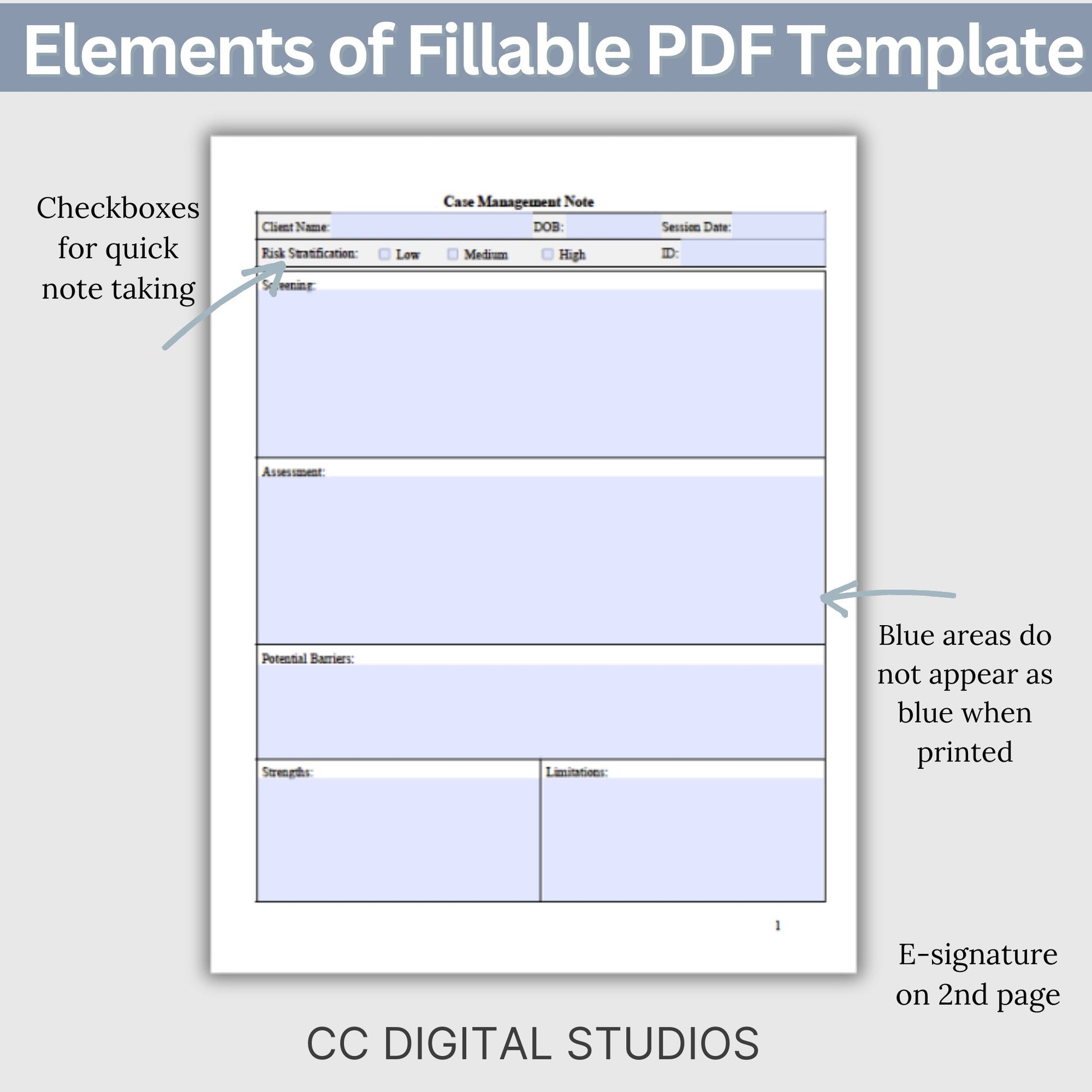 Case Manager Notes Template. Perfect for social workers, nurse case managers, and school social workers, this digital download streamlines your therapy notes and progress tracking.  Counseling notes, therapy tools