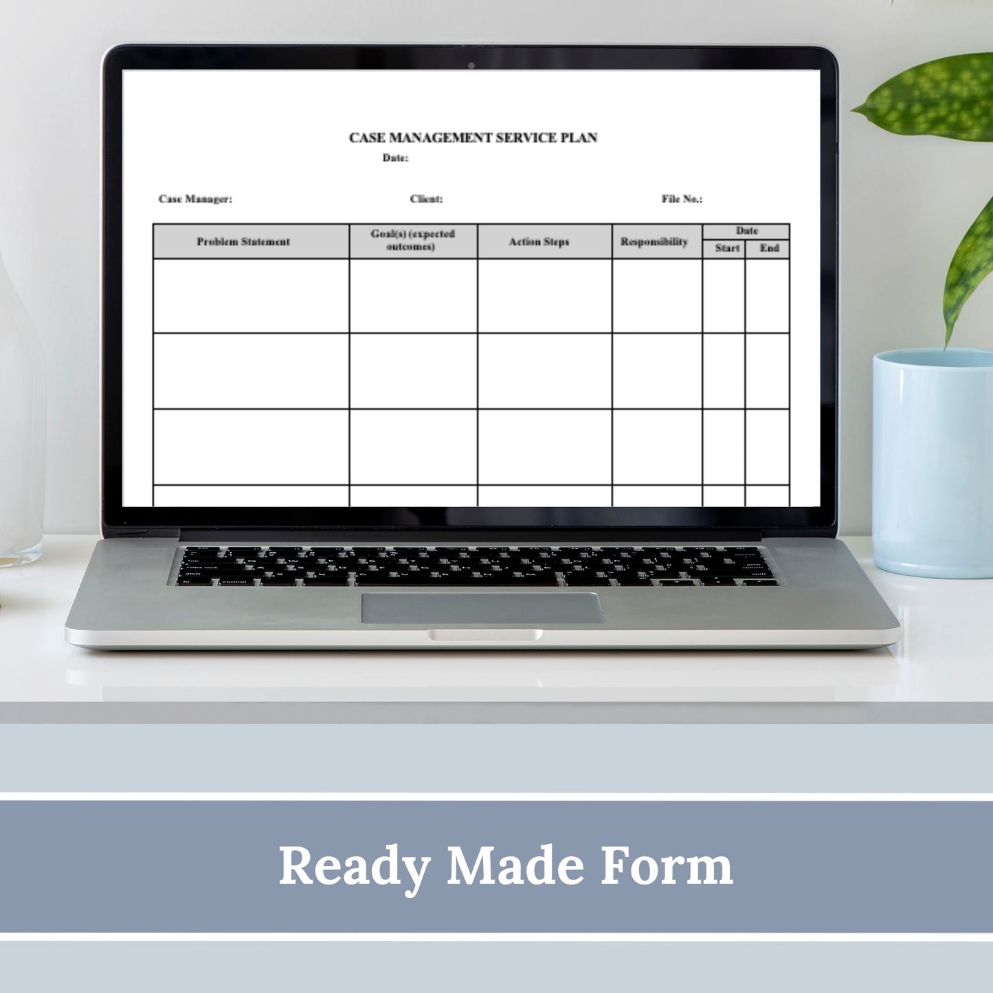 Case Management Service Plan WORD Doc Template