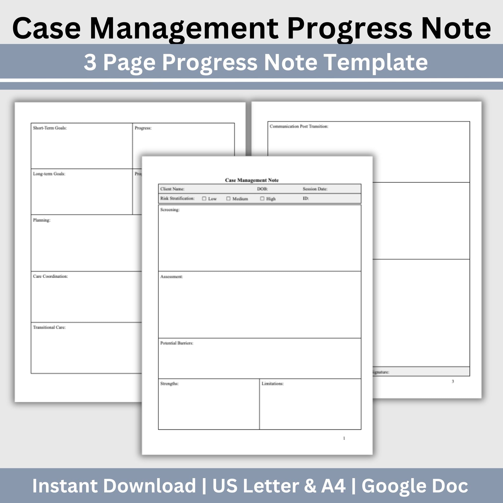 Social Worker Case Management Progress Note Template – CCDigitalStudios