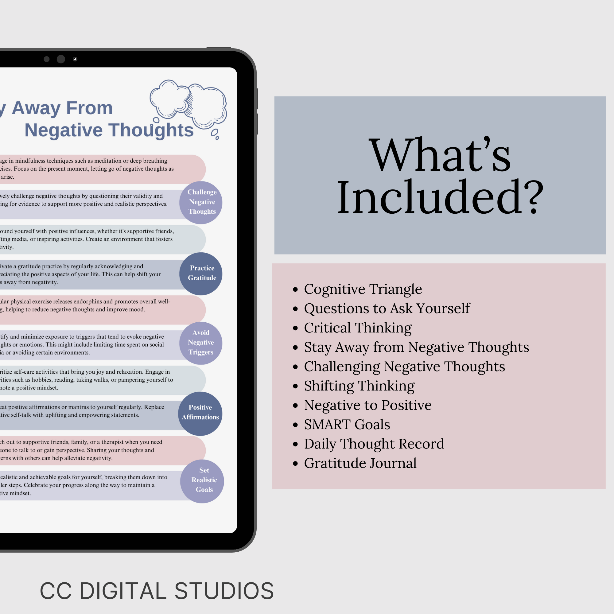 Negative Thoughts Worksheet.pdf CBT Therapy Worksheets: Tackle Negative Thoughts & Cognitive Distortio ...