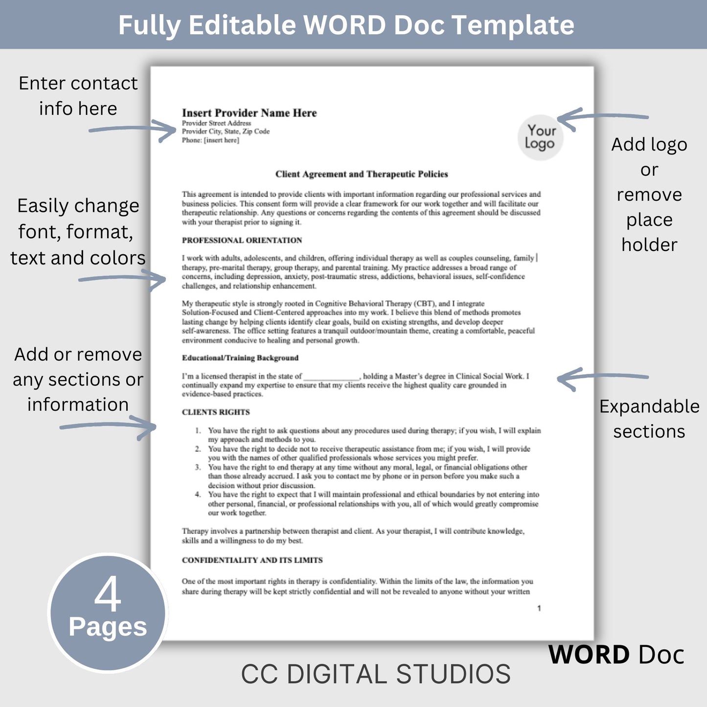 Client Agreement & Therapeutic Policies