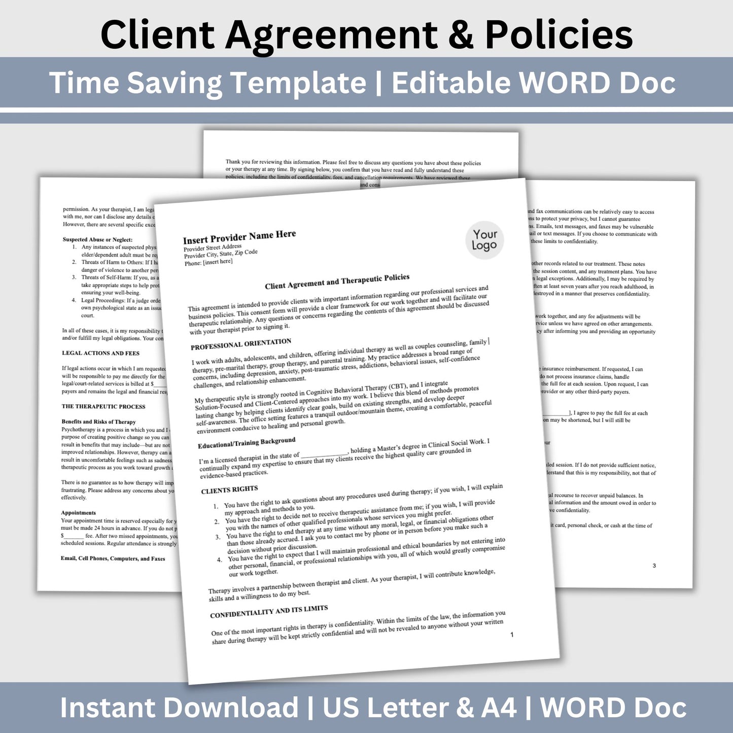 Client Agreement & Therapeutic Policies