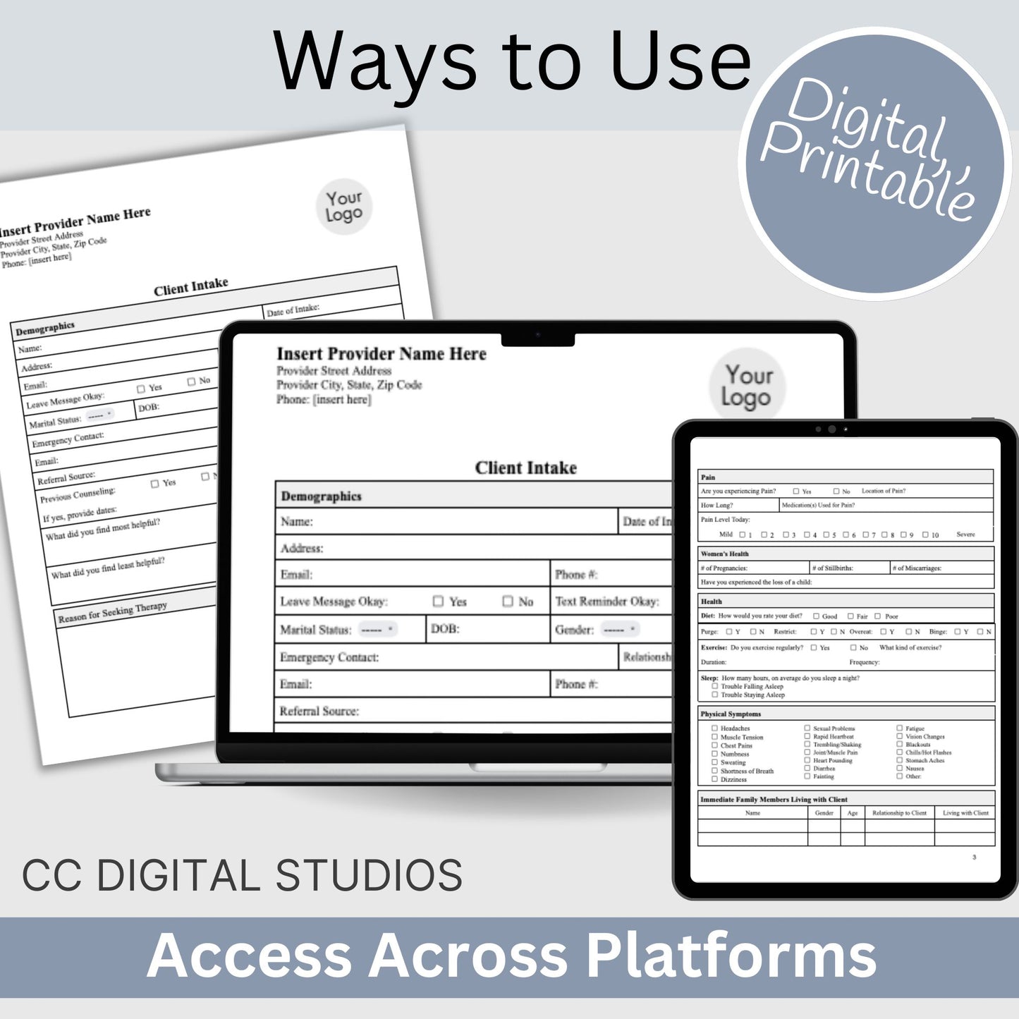 Client Intake Template for Mental Health Practitioners:  Streamline Workflow