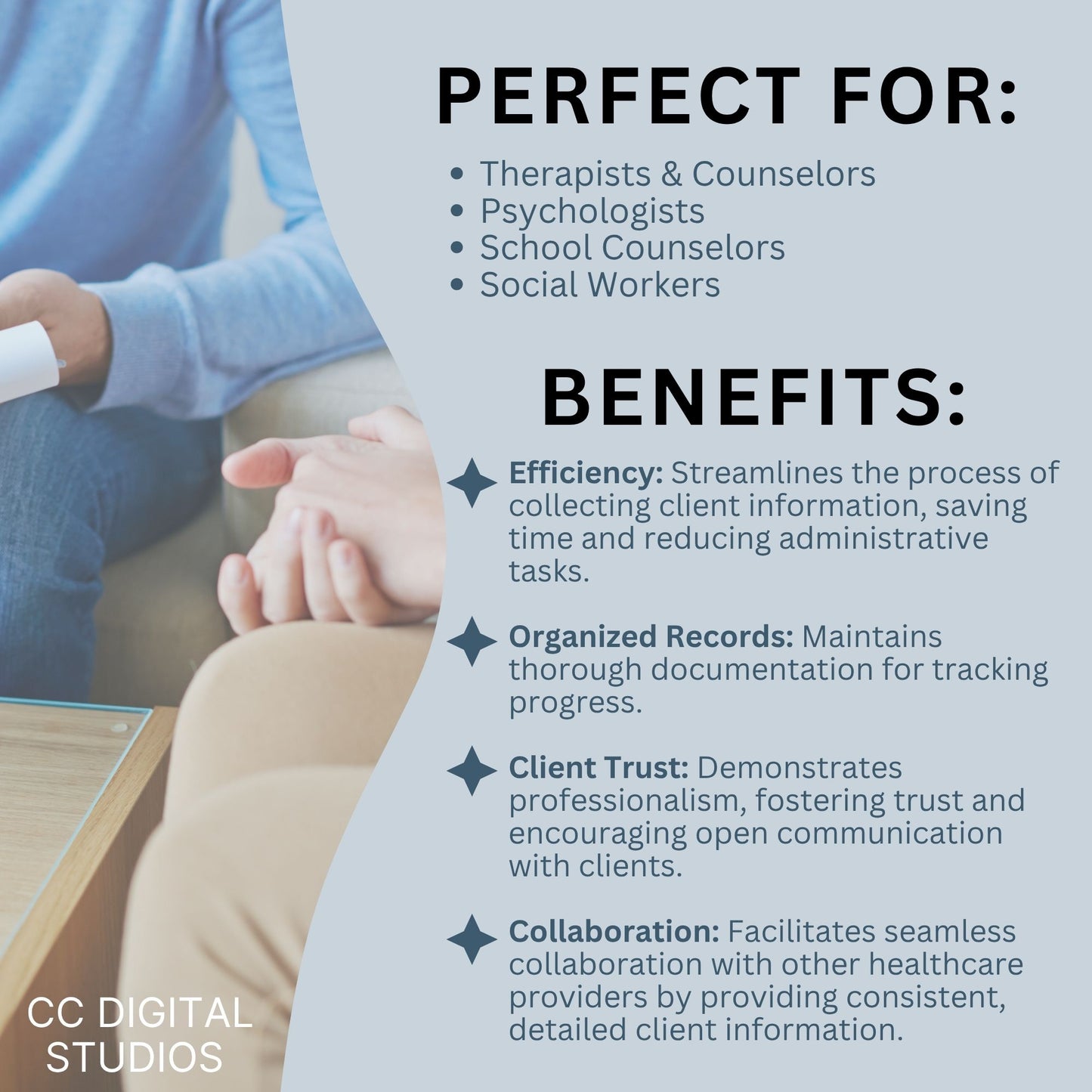 3 in 1 Client Intake Questionnaire for Counseling Office (WORD Doc, Digital Download)