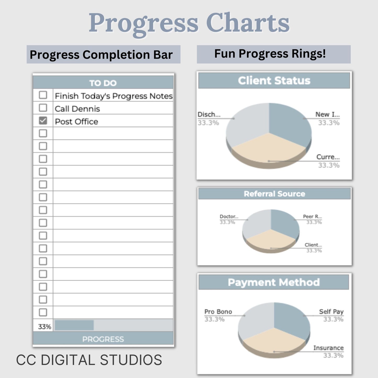 Client Tracker for Google Sheets document is tailored for mental health professionals to efficiently manage their client caseload. This client tracker is designed to streamline the workflow of therapists in private practice or counseling offices, offering a centralized platform for client session tracking and management.