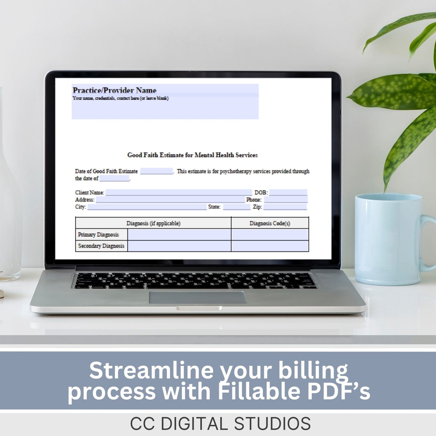 SAVE 35% when you buy our clinical billing bundle!  Set your private practice up for success with billing/invoicing and insurance tools.  Professional private practice fillable PDF forms for your therapist office.