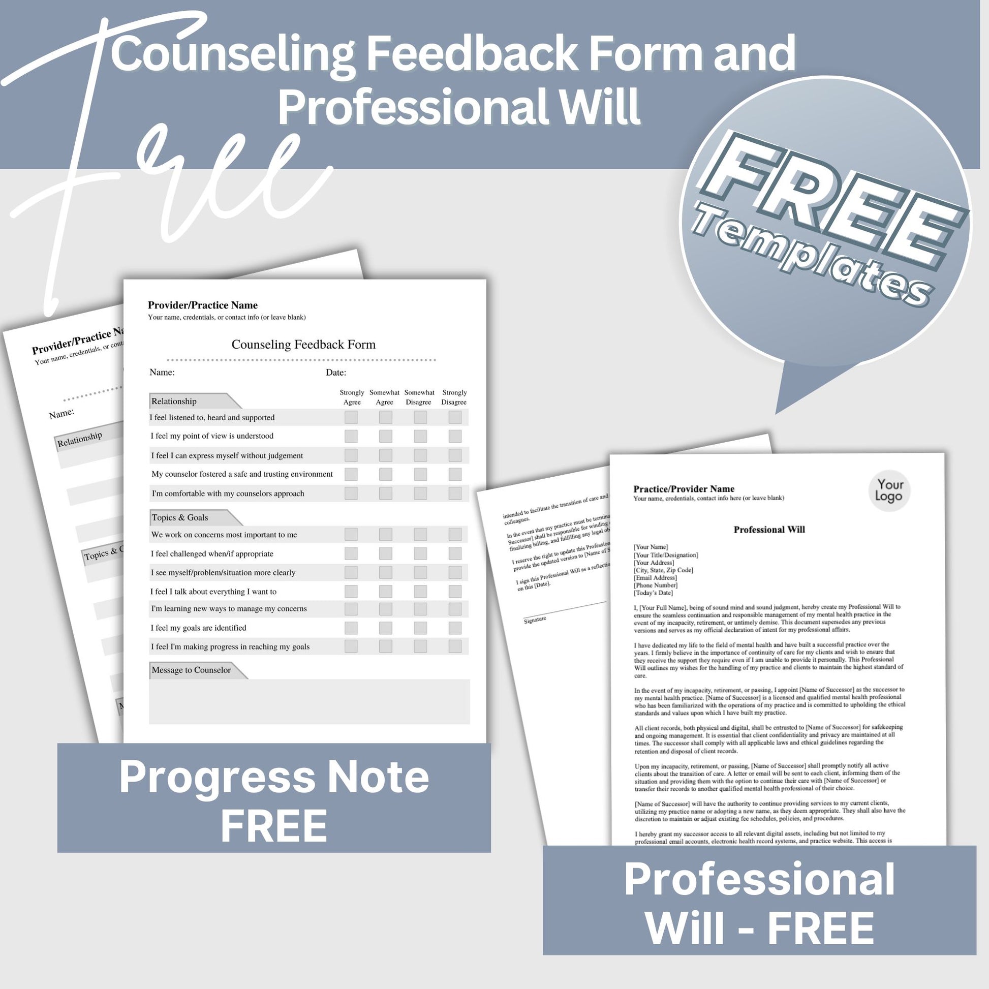 Therapy Notes & Office Policies BUNDLE, Google Doc, Fillable PDF, Progress Notes, Client Intake, Consents, Private Practice Counseling Forms. 21 forms designed to streamline and organize your client records. Perfect for mental health professionals