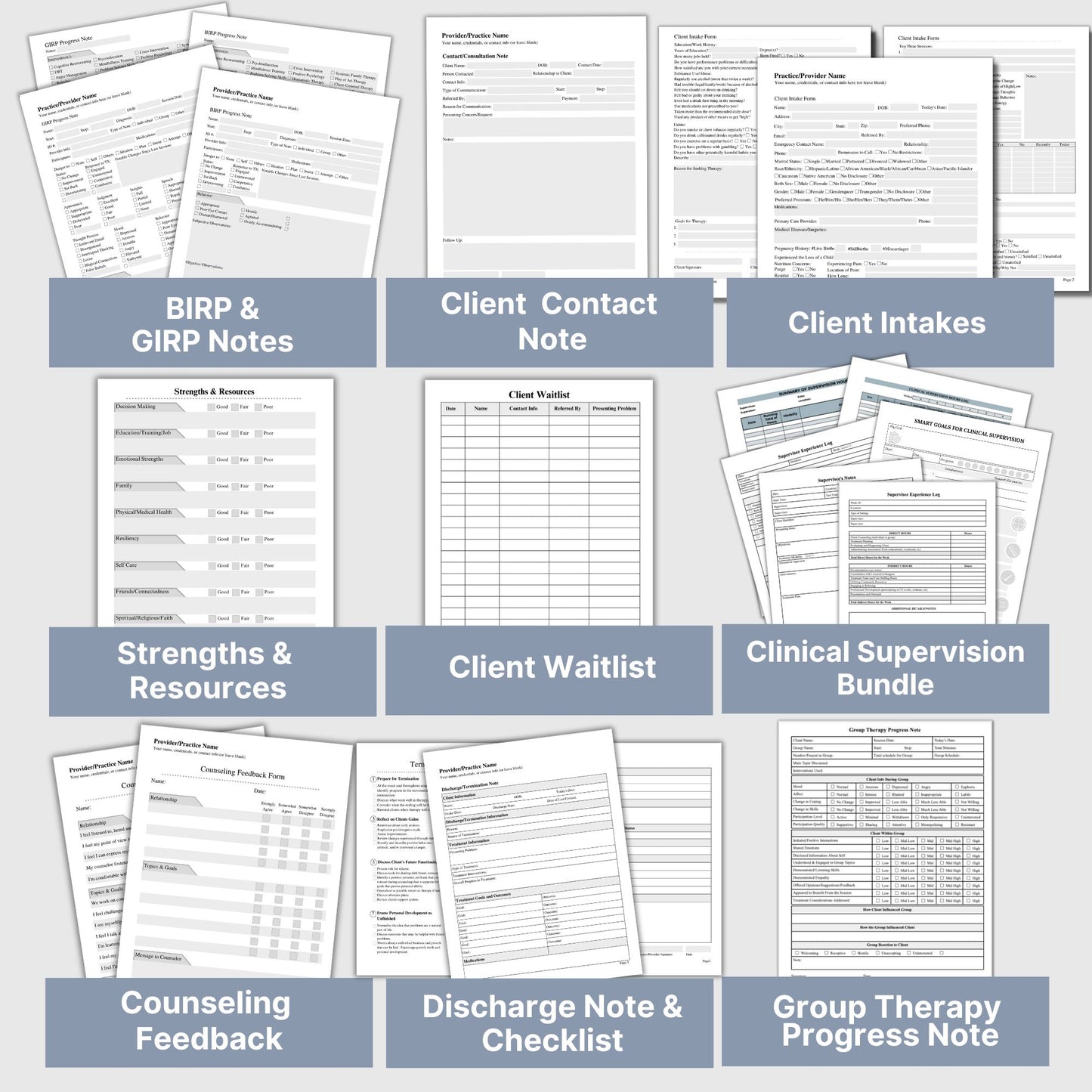 Therapy Documentation Bundle:  Streamline Your Documentation Process