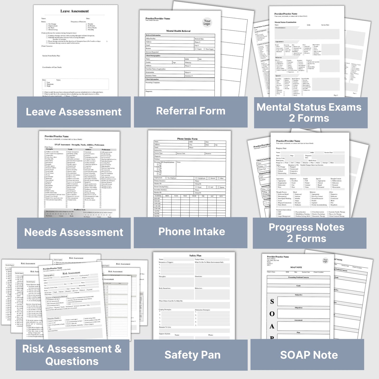 Therapy Documentation Bundle:  Streamline Your Documentation Process