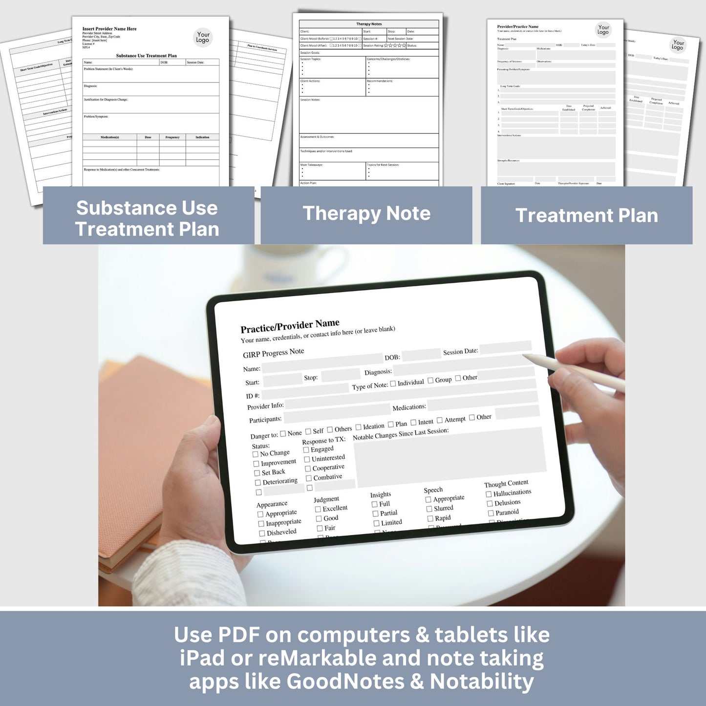 Therapy Documentation Bundle:  Streamline Your Documentation Process