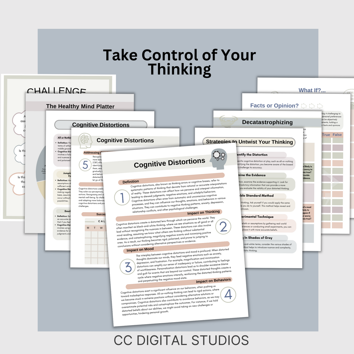 cognitive distortion therapy worksheets are designed to help you gain insight into and challenge your thinking patterns.  Crafted to guide you through the process of identifying and addressing specific cognitive distortions