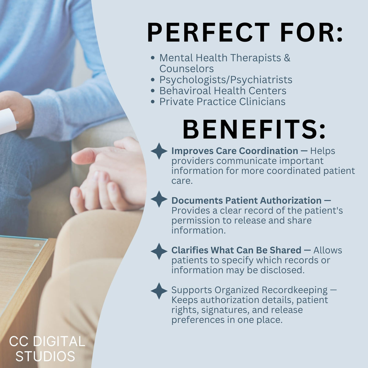 Coordination of Care & Release of Information for Behavioral Health Practices, Fillable PDF