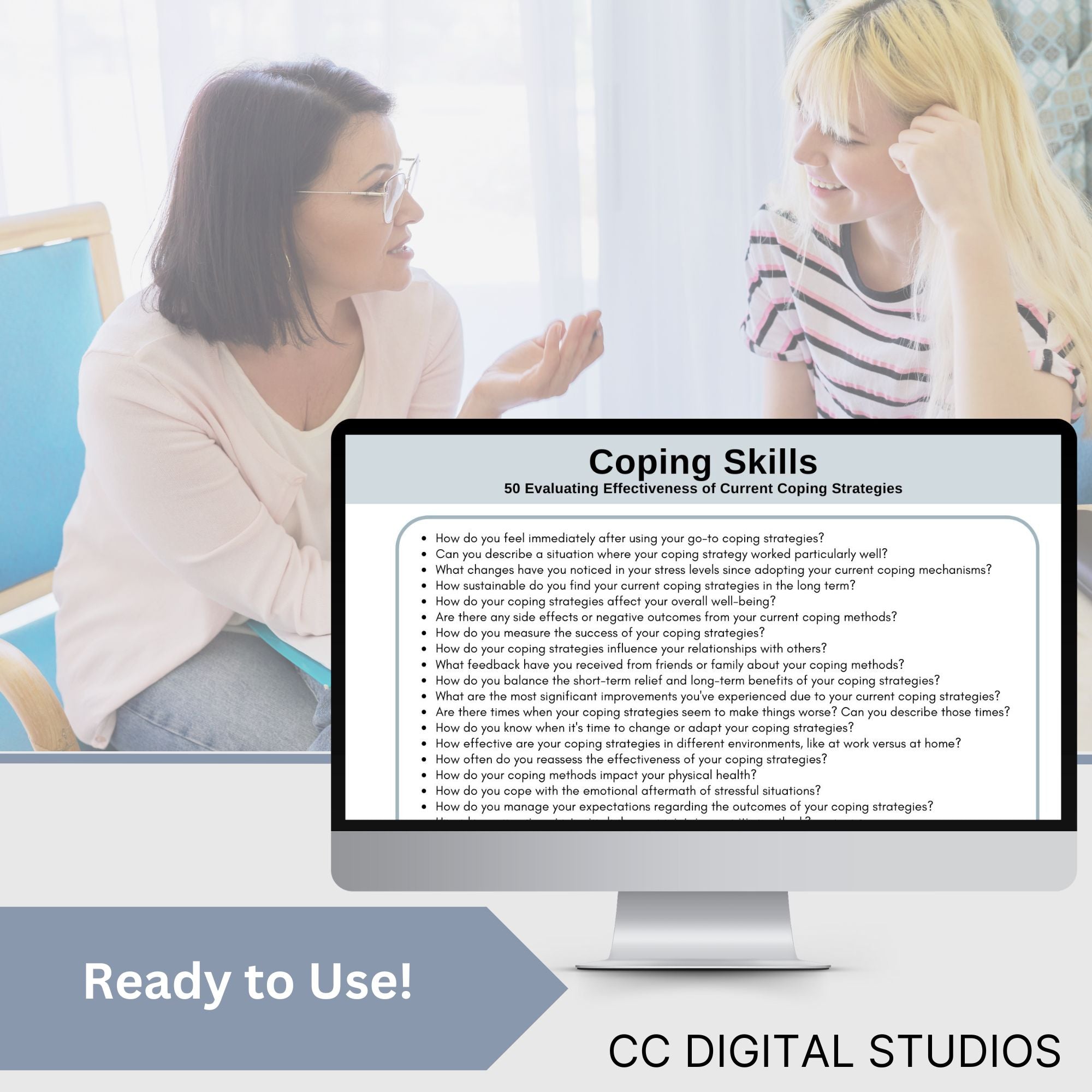 Therapy Questions for Coping Skills: Therapy Cheat Sheet Open-Ended Qu ...