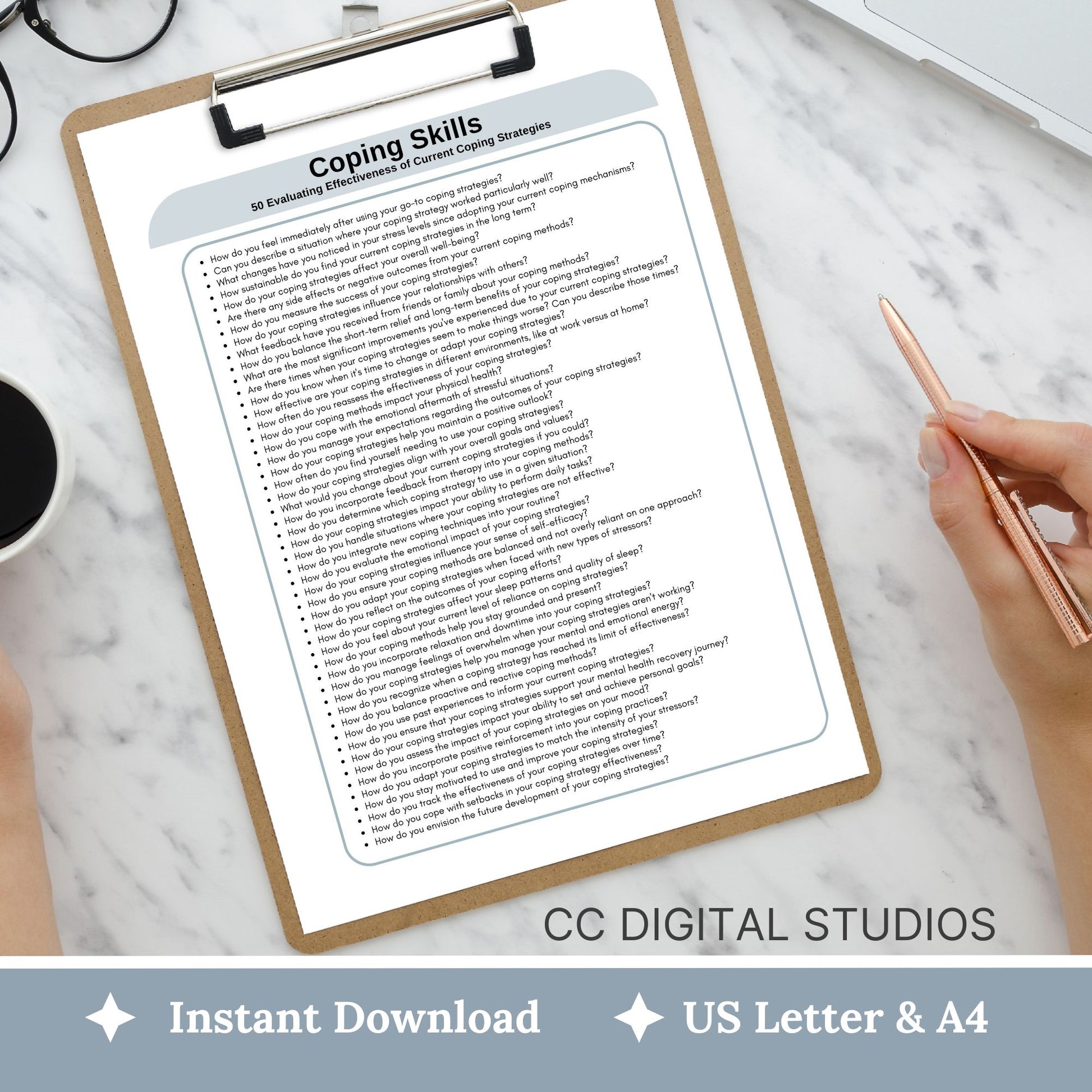 1,050 Coping Skills Therapy Questions. Perfect for mental health professionals, these questions cover a wide range of scenarios to help clients manage stress, anxiety, and emotional regulation.