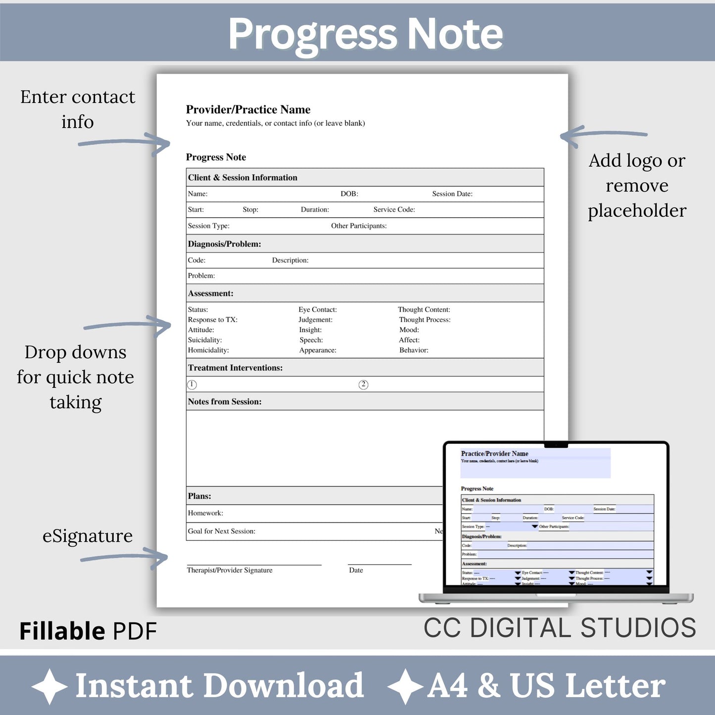 Mental health practice counseling forms bundle. This comprehensive therapy bundle includes fillable PDF client intake form, progress notes, treatment plan, and biopsychosocial designed to streamline your documentation process.