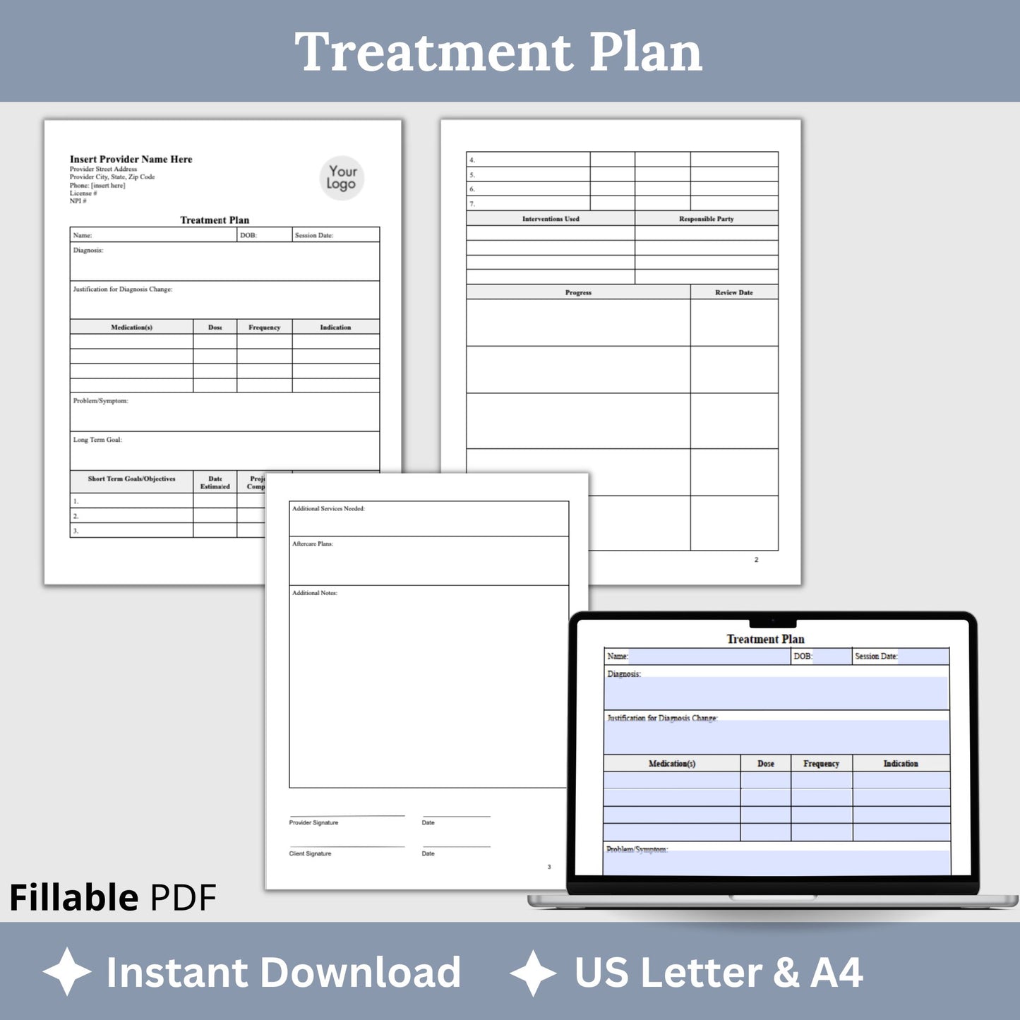 Mental health practice counseling forms bundle. This comprehensive therapy bundle includes fillable PDF client intake form, progress notes, treatment plan, and biopsychosocial designed to streamline your documentation process.