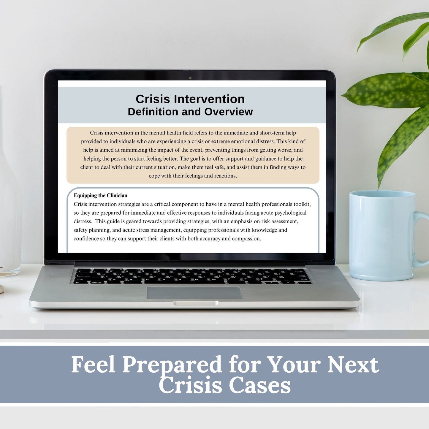 Feel prepared with our crisis intervention guide, a perfect cheat sheet for any therapist office. Designed for psychologists, school counselors, social workers, and more, this reference sheet is packed with concise therapy tools