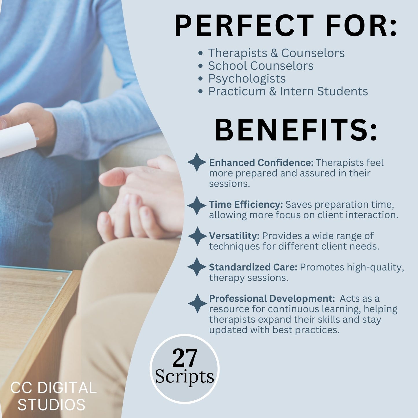 Crisis intervention therapy scripts and tips. &nbsp;Unlock the full potential of your therapeutic practice with our comprehensive 50 page Mental Health Therapy Scripts, covering 27 crisis intervention therapy sessions. 