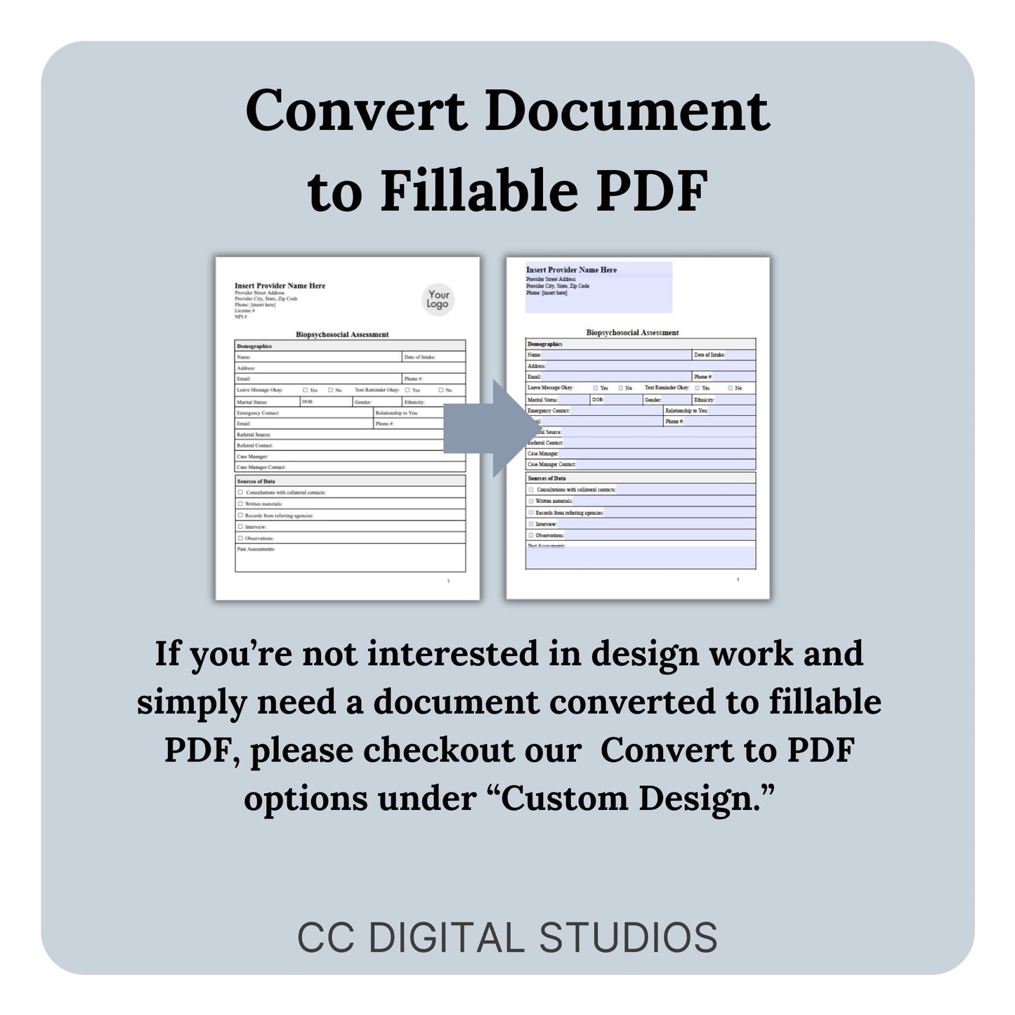 Custom Template Design:  Basic Package