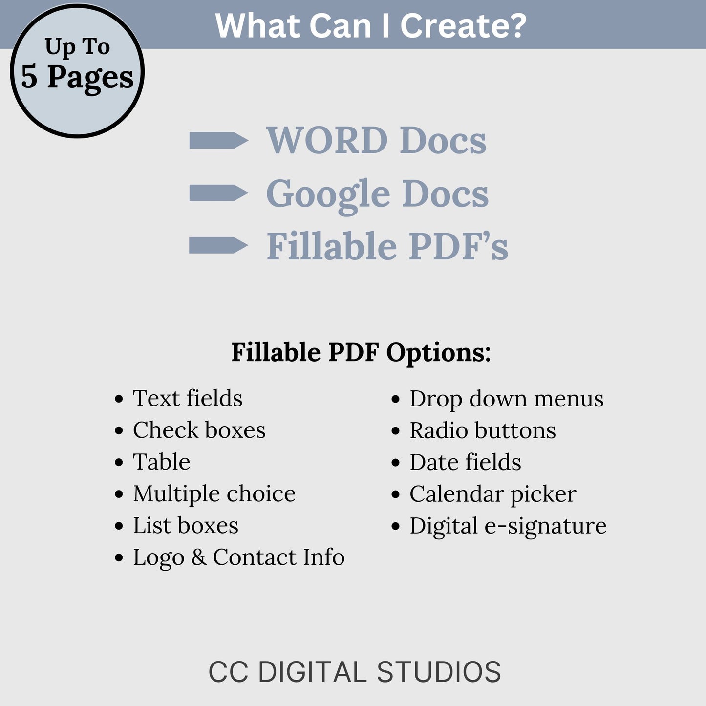 Custom Template Design:  Standard Package