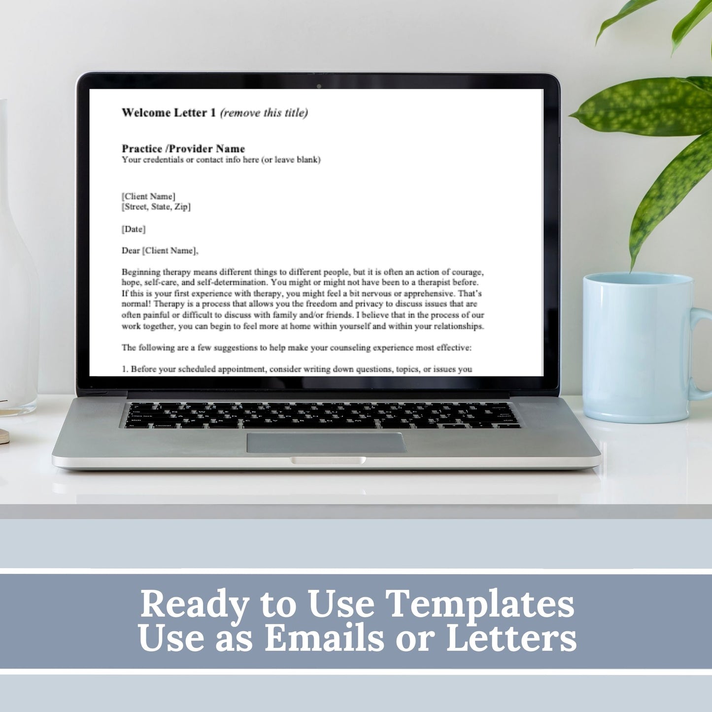 Therapist Office Email Templates: 32 Standard Email/Letter Templates and 9 Holiday eCards