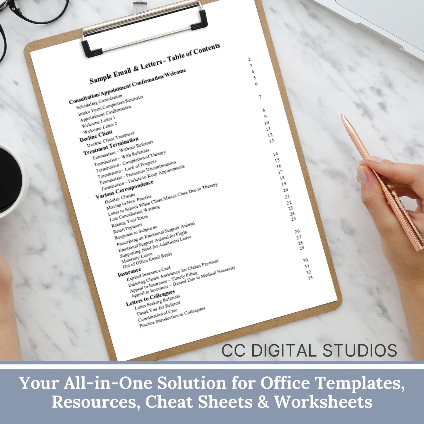 Therapist Office Email Templates: 32 Standard Email/Letter Templates and 9 Holiday eCards