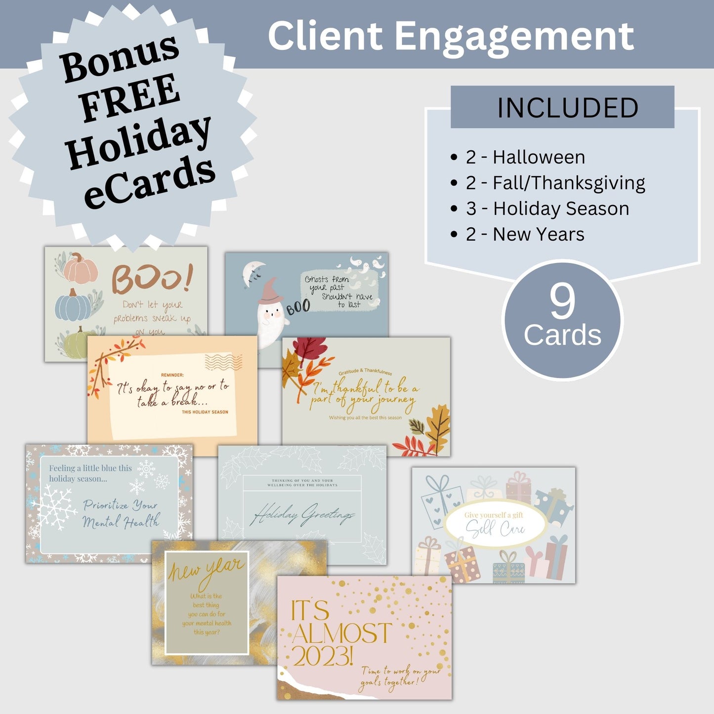 Therapist Office Email Templates: 32 Standard Email/Letter Templates and 9 Holiday eCards