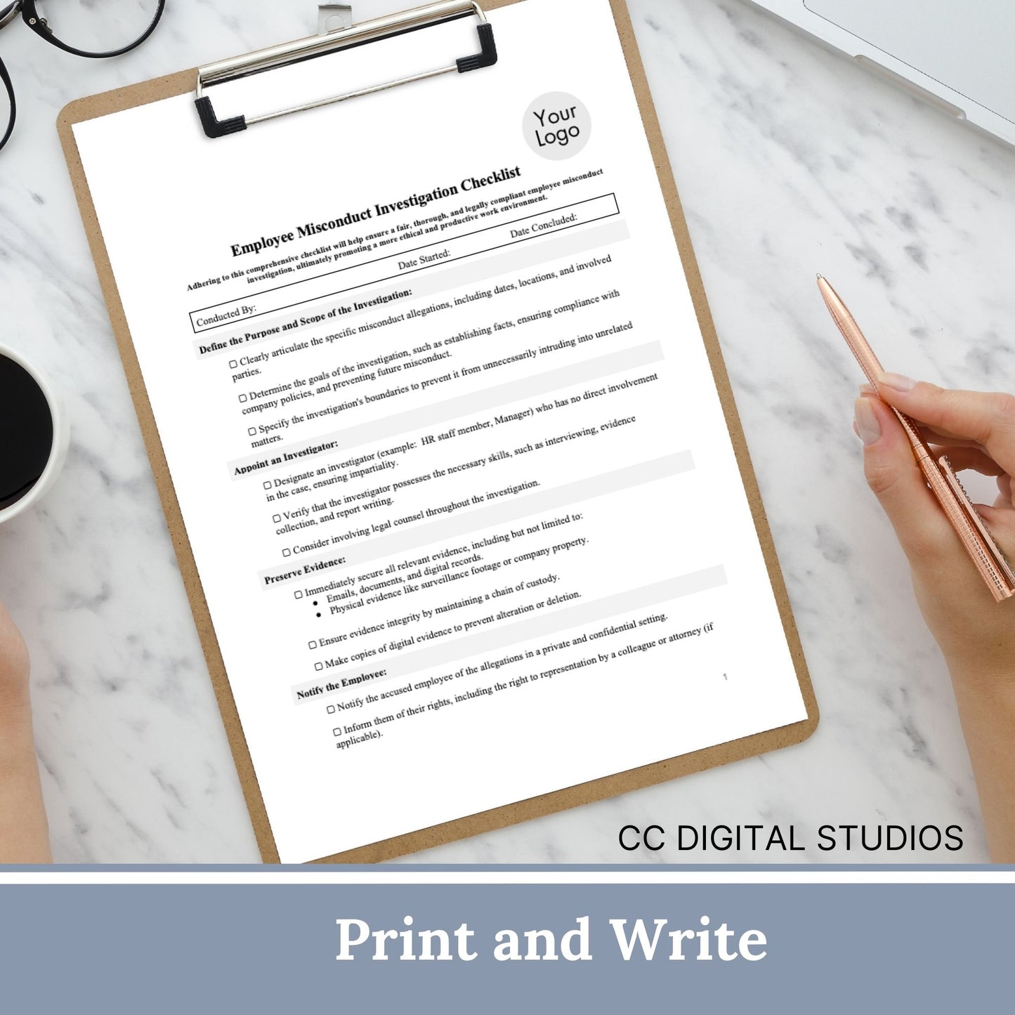 Employee Misconduct Form - Editable WORD DOC