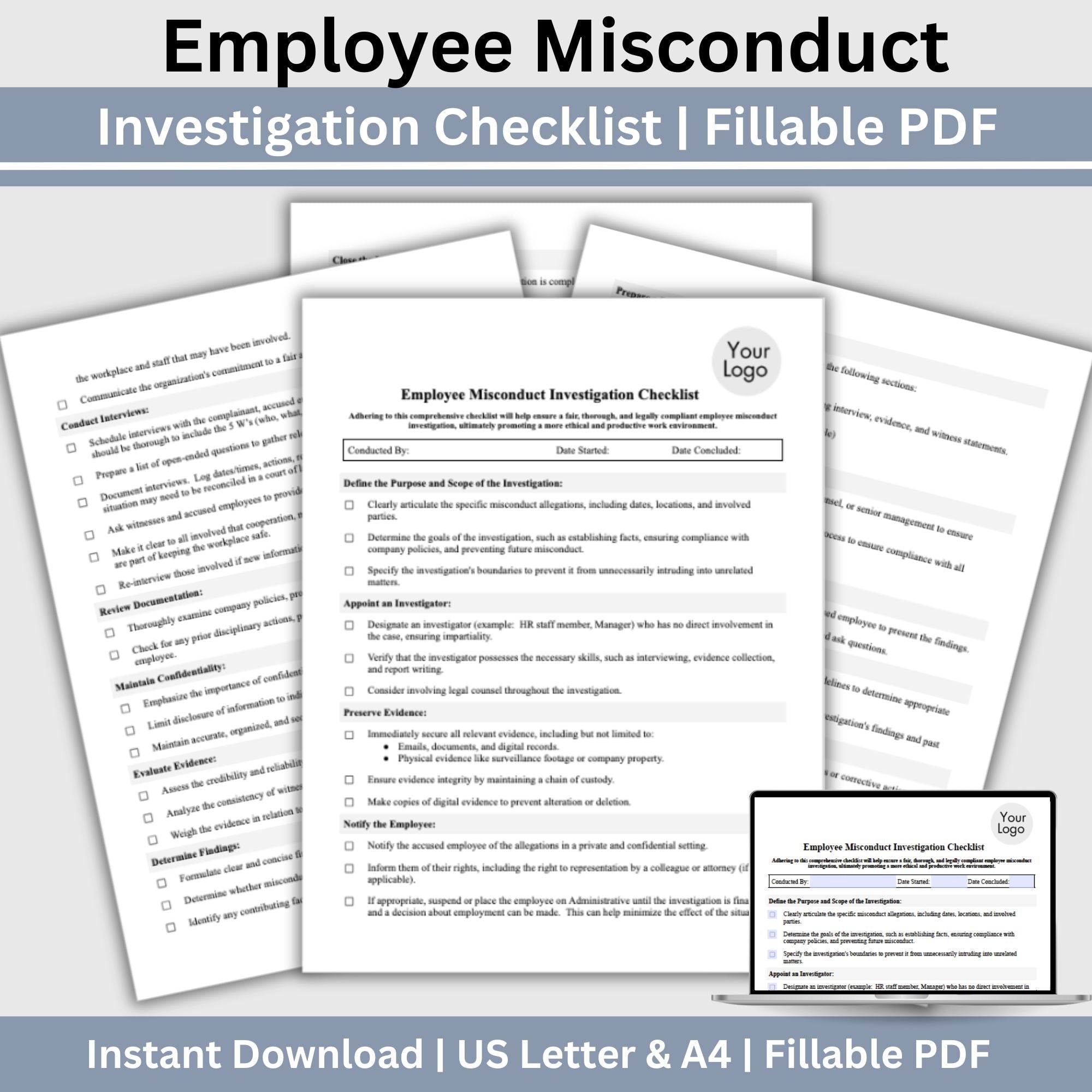 Miscounduct Form Example Employee Misconduct Form - Fillable PDF – CCDigitalStudios