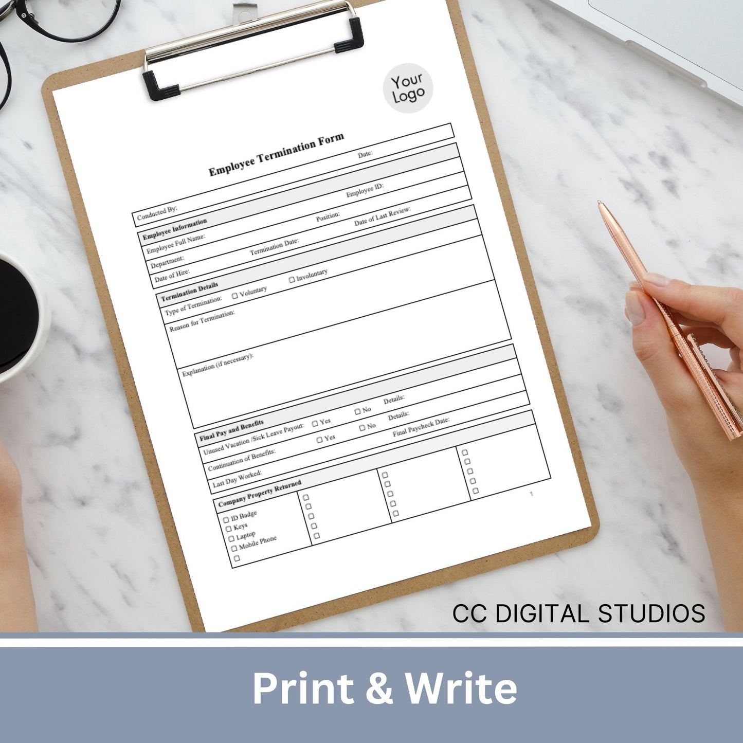 Job Application - Fillable PDF