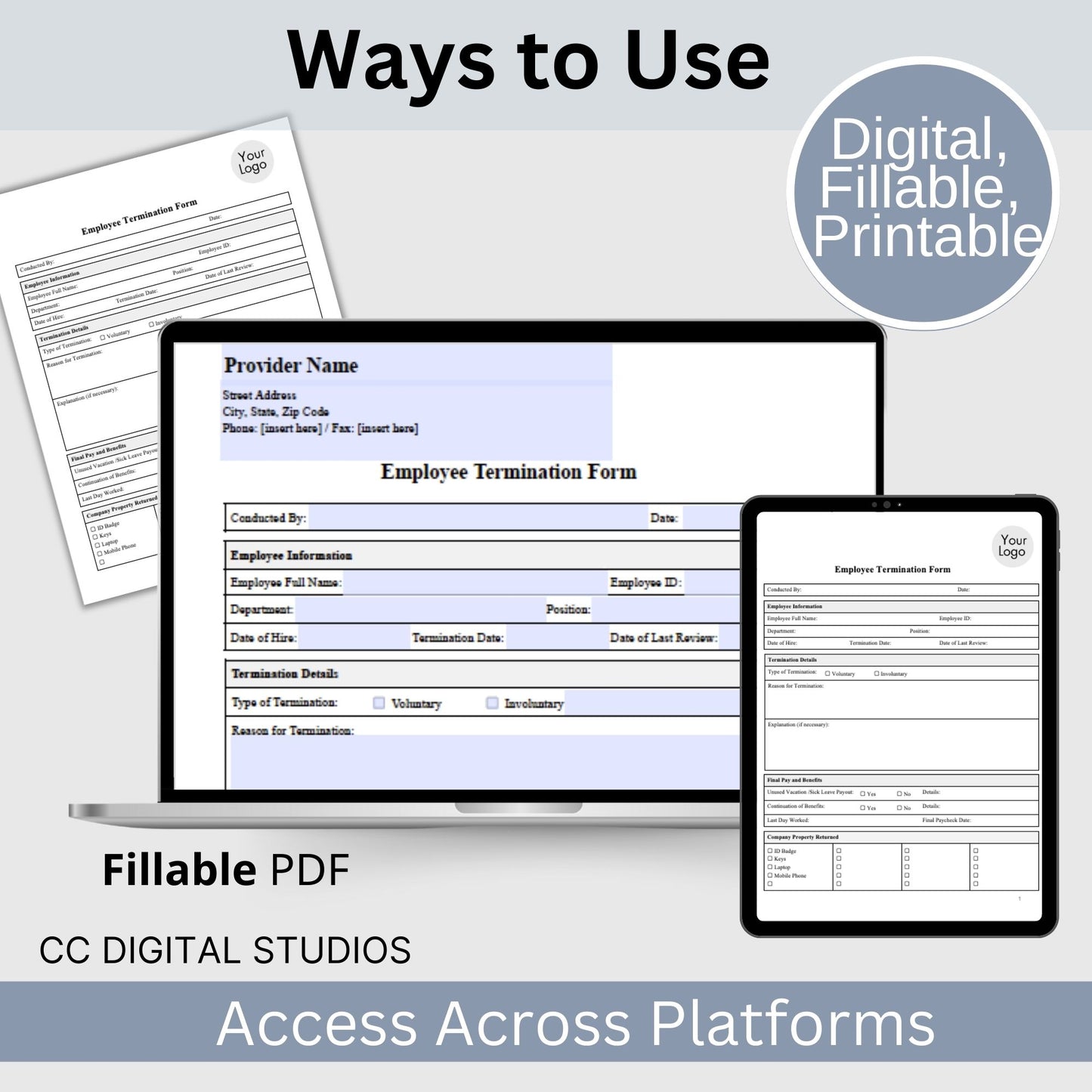Job Application - Fillable PDF