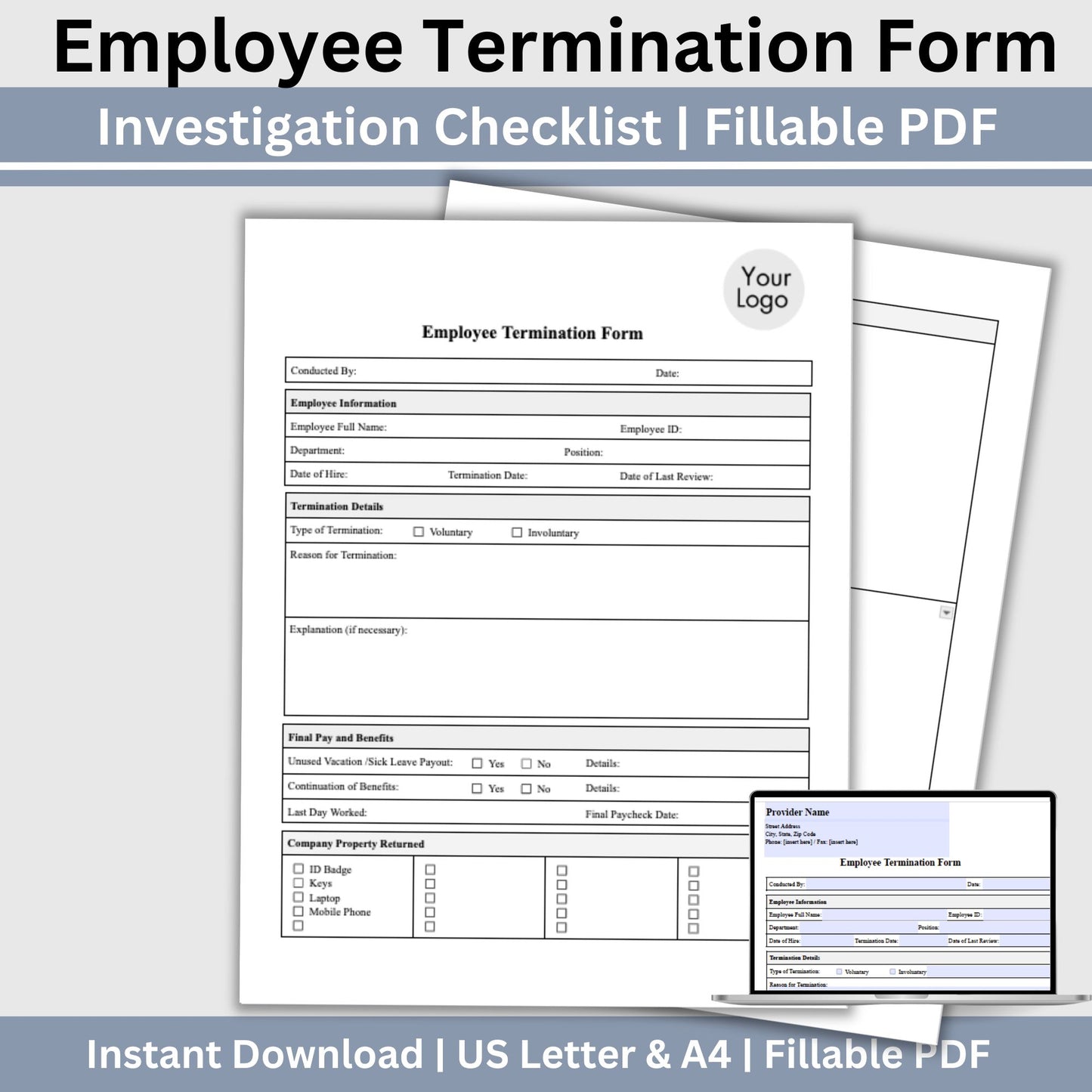 Job Application - Fillable PDF
