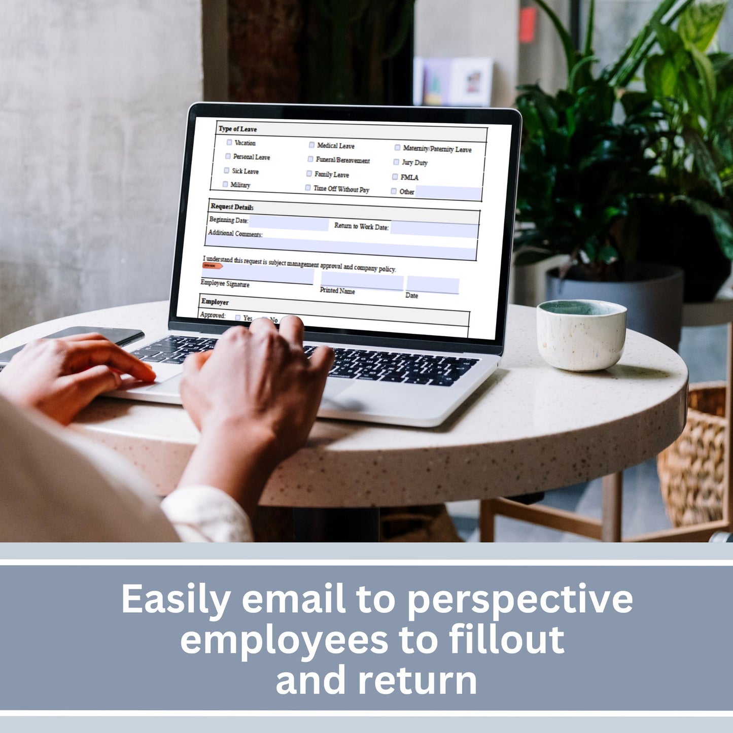 Employee Time Off Request - Fillable PDF