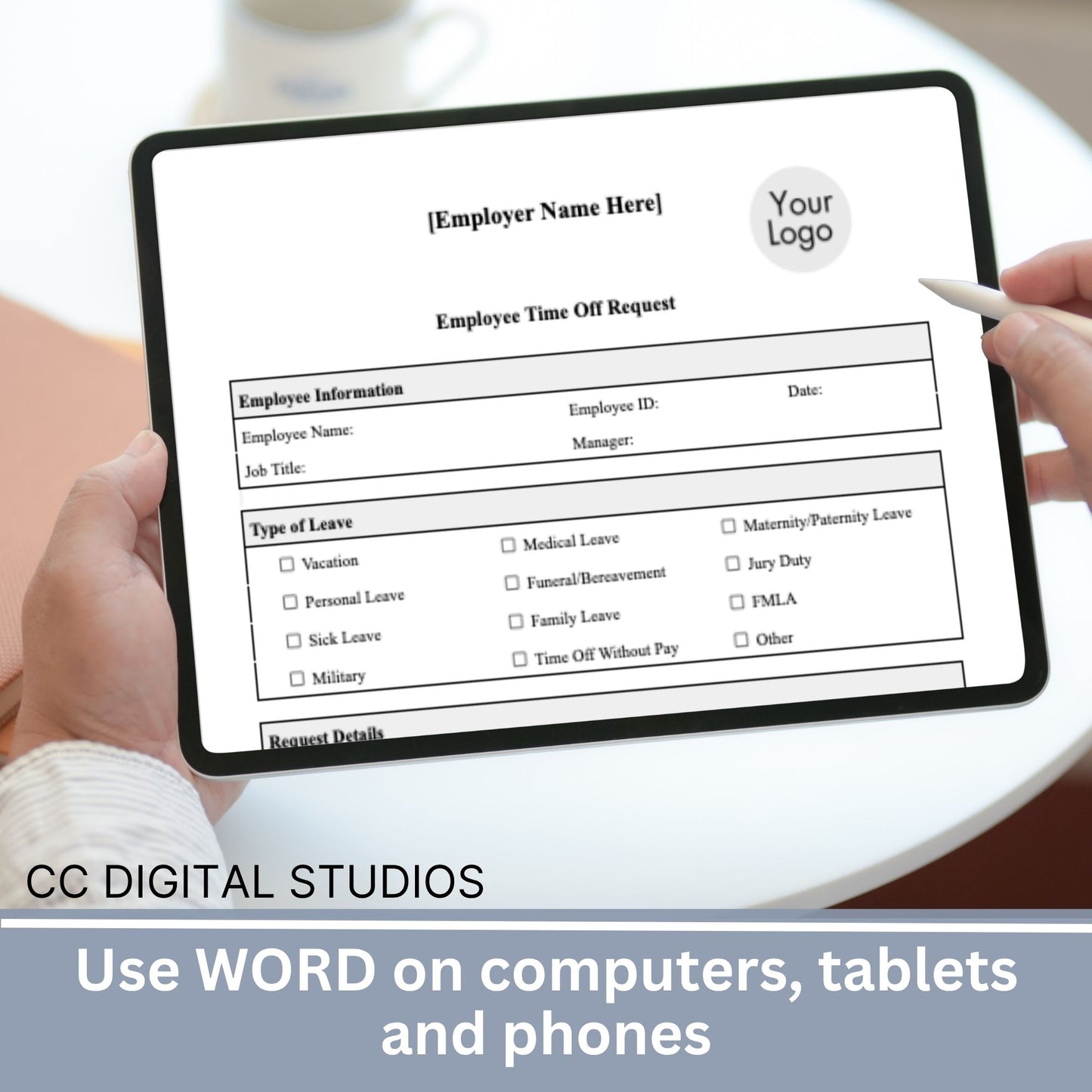 Employee Time Off Request Form:  Editable Word Docs