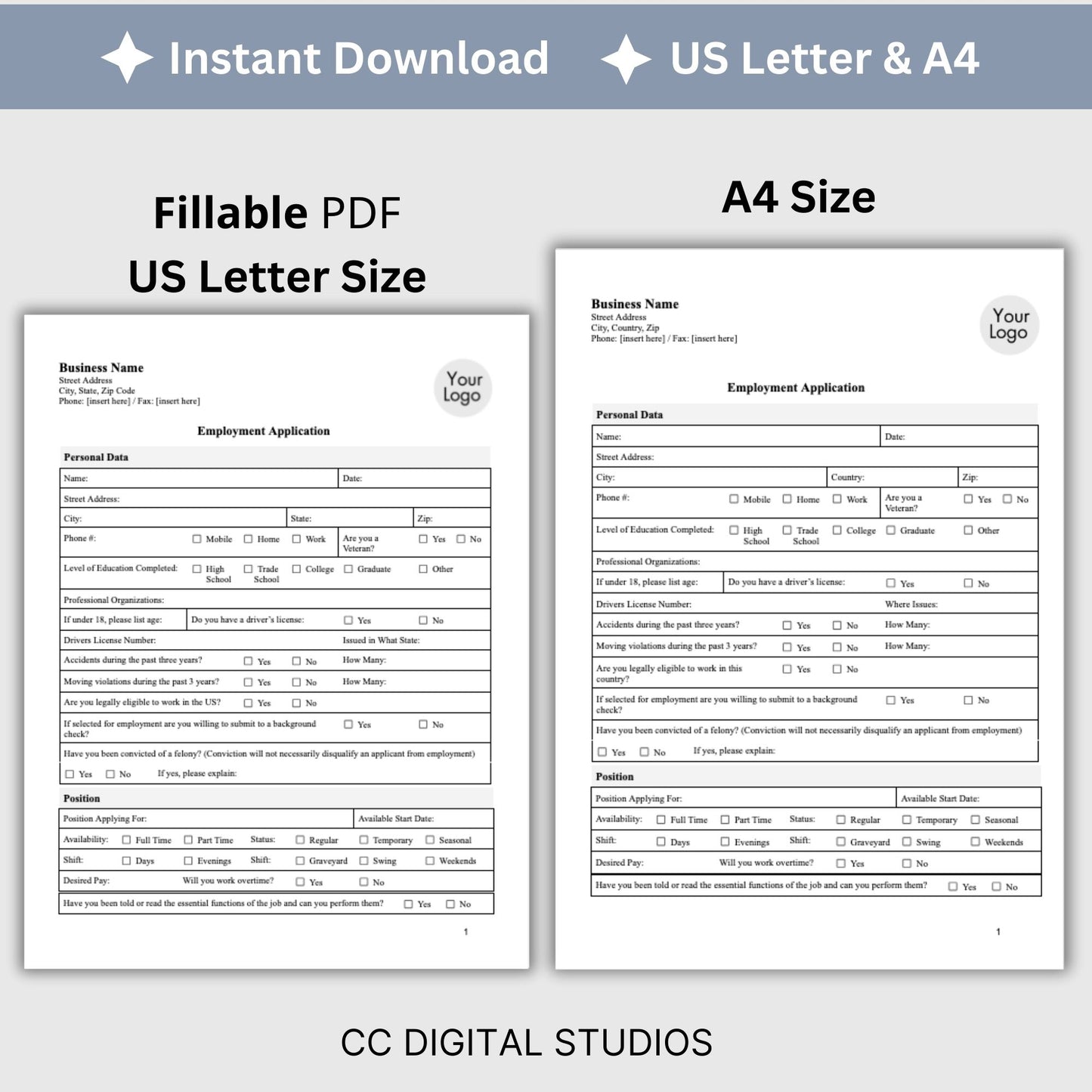 Employee Termination Template, Fillable PDF