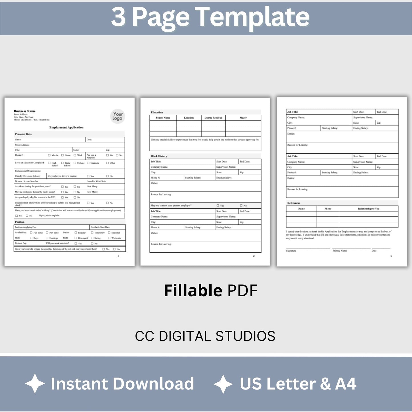 Employee Termination Template, Fillable PDF