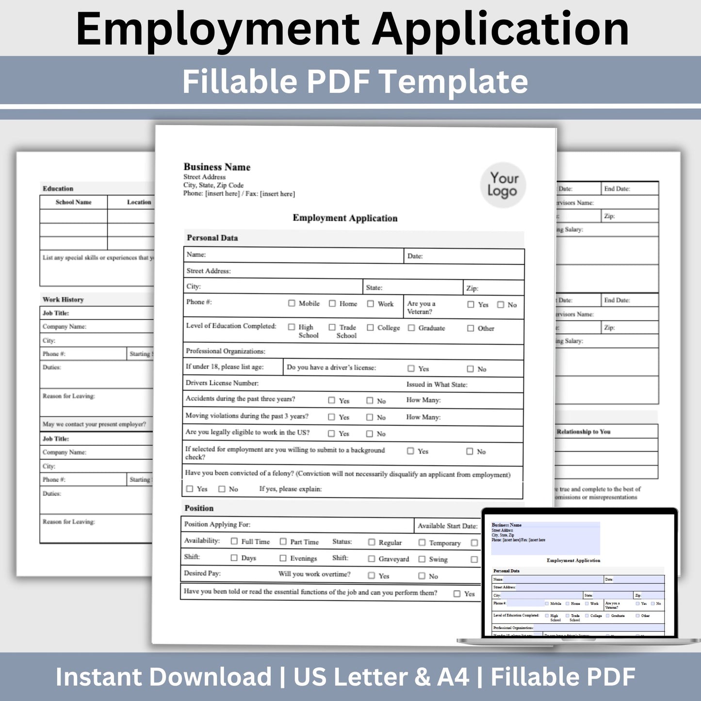 Employee Termination Template, Fillable PDF