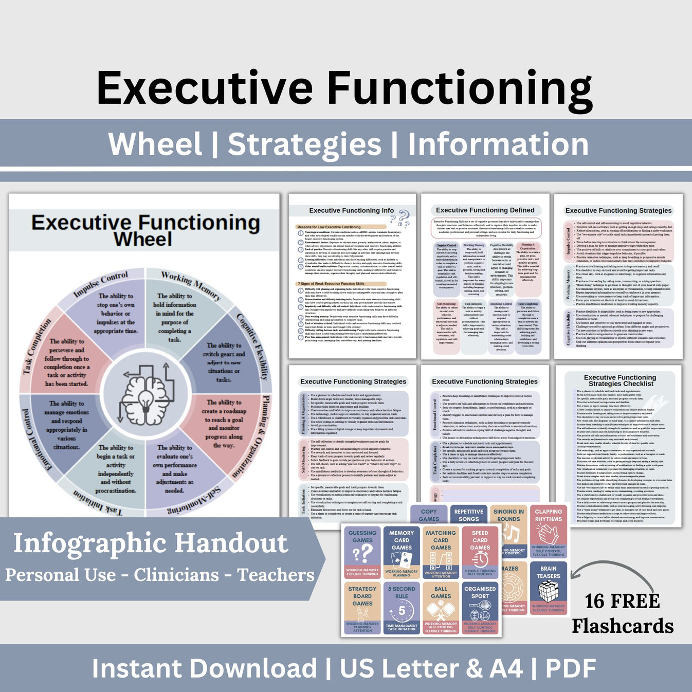 Executive Functioning Worksheets & Strategies Bundle – CCDigitalStudios
