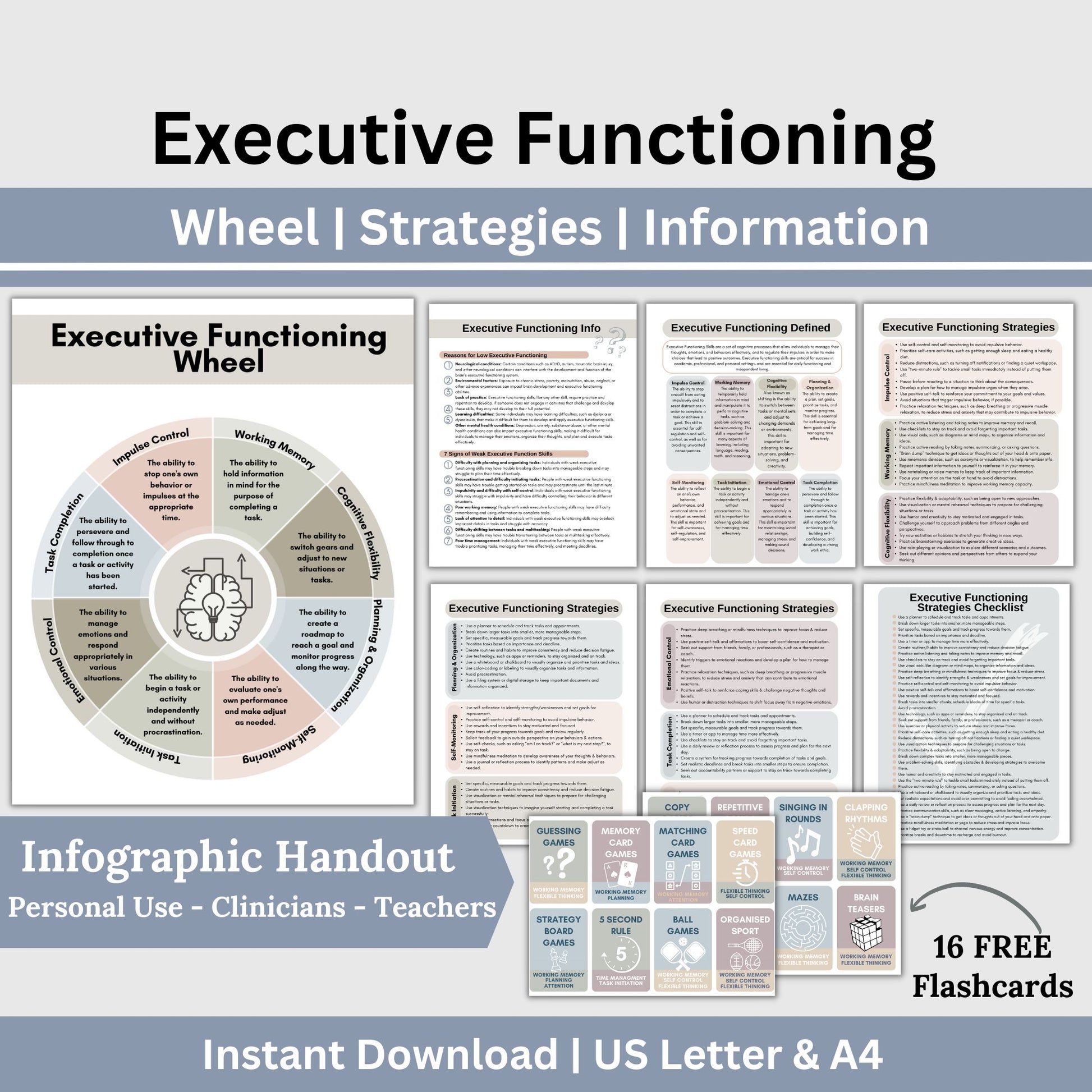 executive-functioning-worksheets-strategies-bundle-ccdigitalstudios for Free Printable Executive Functioning Worksheets Executive Functioning Worksheets & Strategies Bundle – CCDigitalStudios for Free Printable Executive Functioning Worksheets